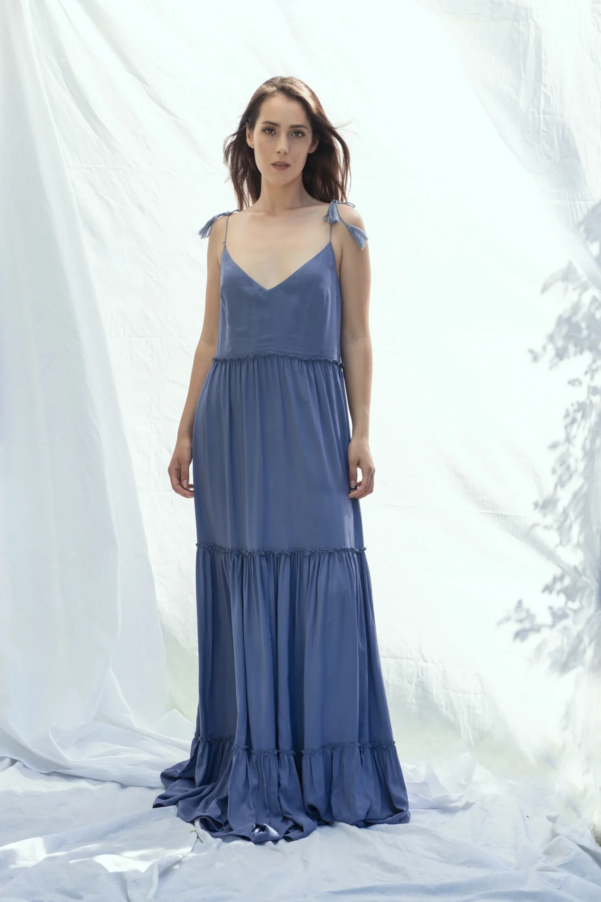 Paraşüt Indigo Maxi Elbise - BE OZ - Görsel 1