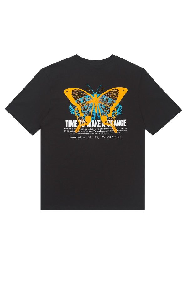 Me To Make A Change Oversize Siyah T-shirt - GENERATION OZ