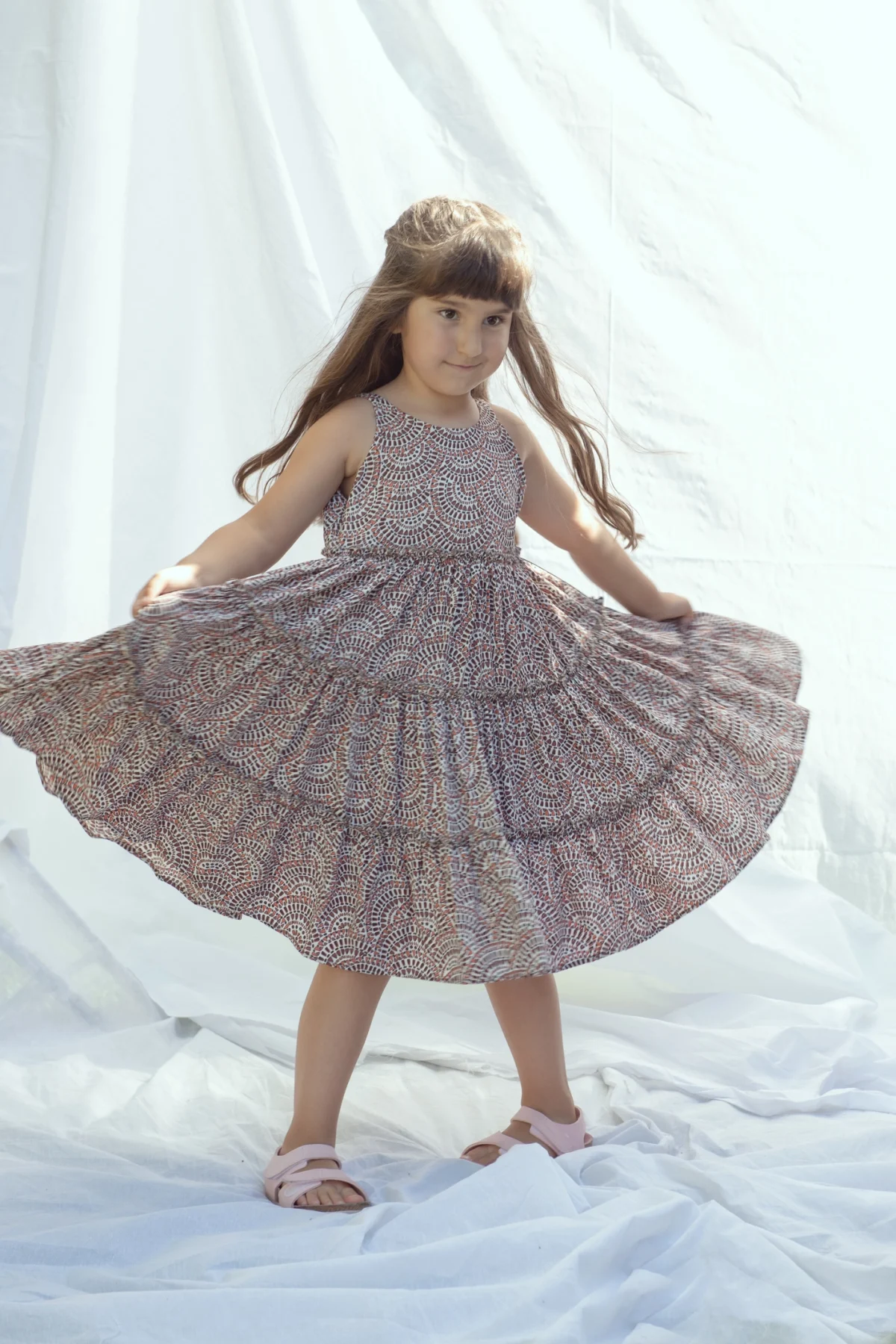 İbiza Güneş Desenli Çocuk Elbisesi - BE OZ - Görsel 3