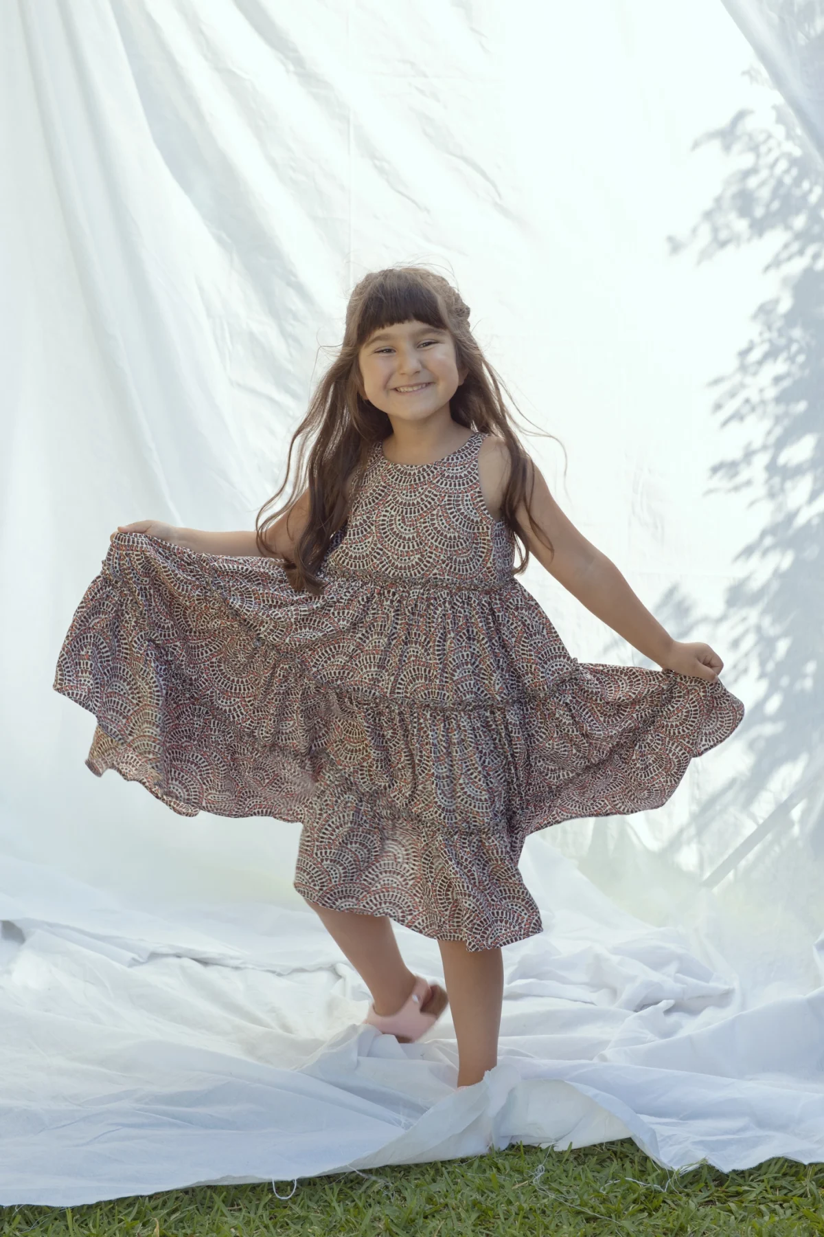 İbiza Güneş Desenli Çocuk Elbisesi - BE OZ - Görsel 4