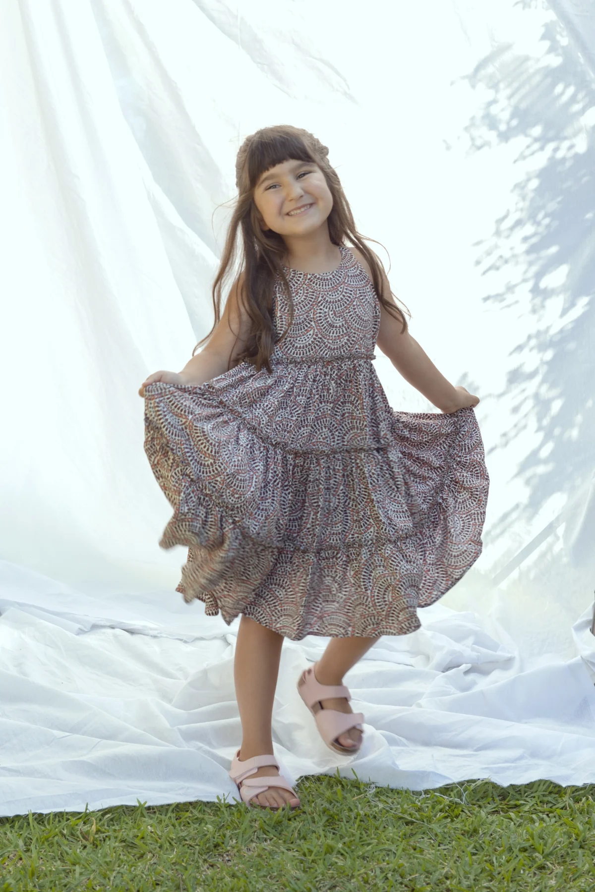 İbiza Güneş Desenli Çocuk Elbisesi - BE OZ - Görsel 2