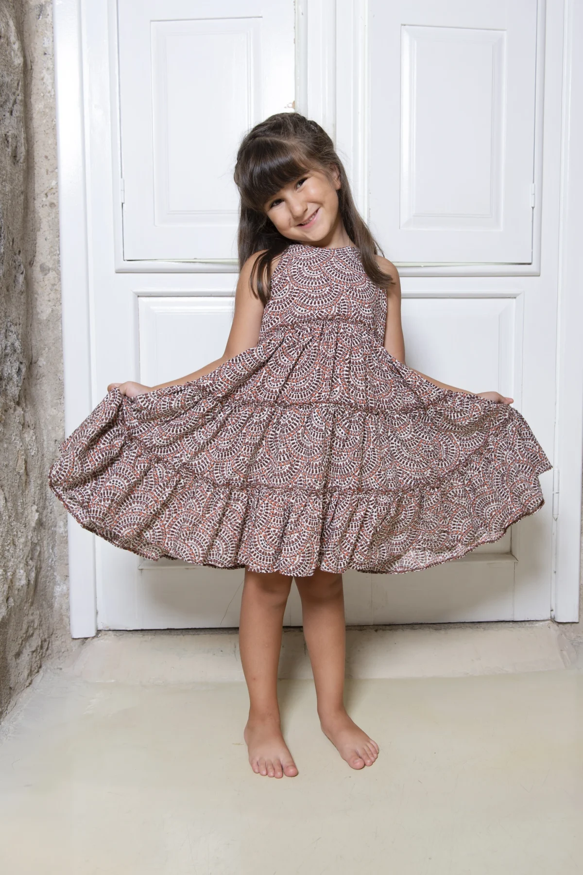 İbiza Güneş Desenli Çocuk Elbisesi - BE OZ - Görsel 9