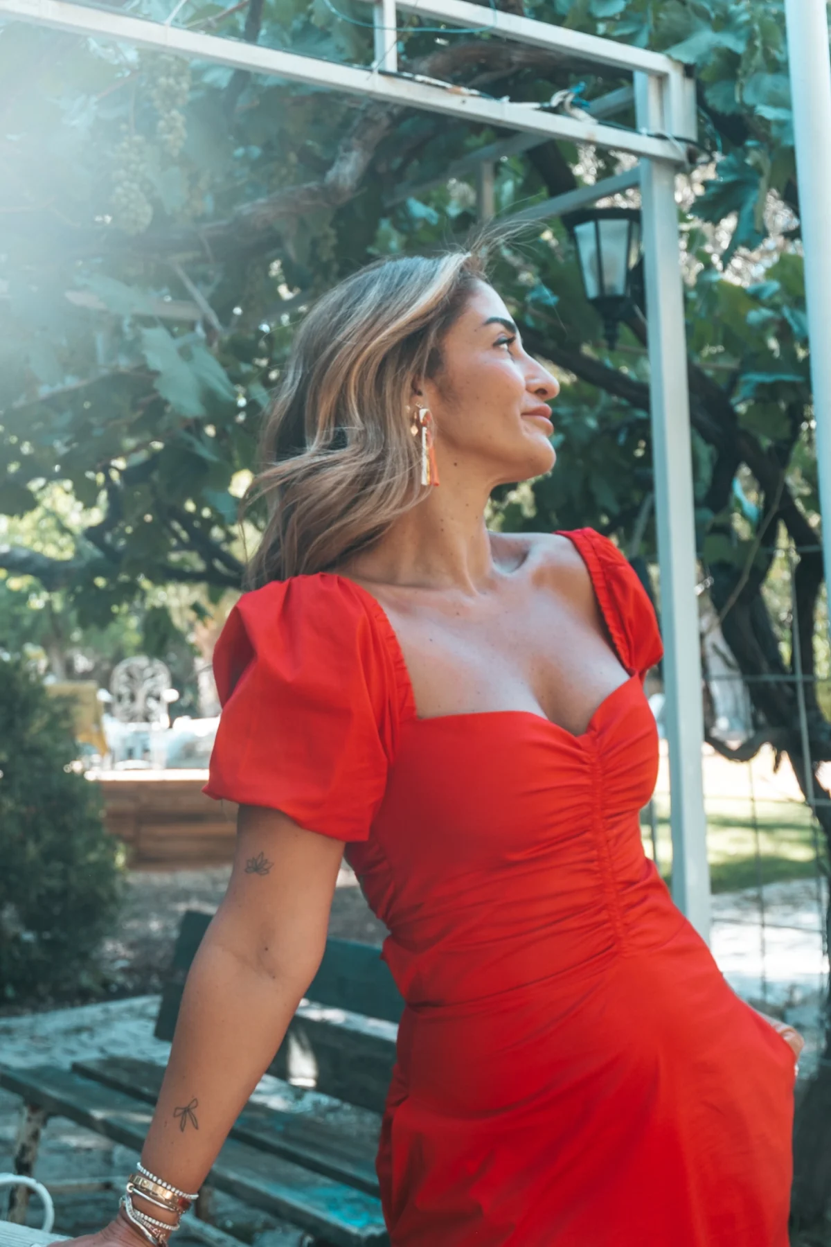 Monica Kırmızı Elbise - BE OZ - Görsel 7