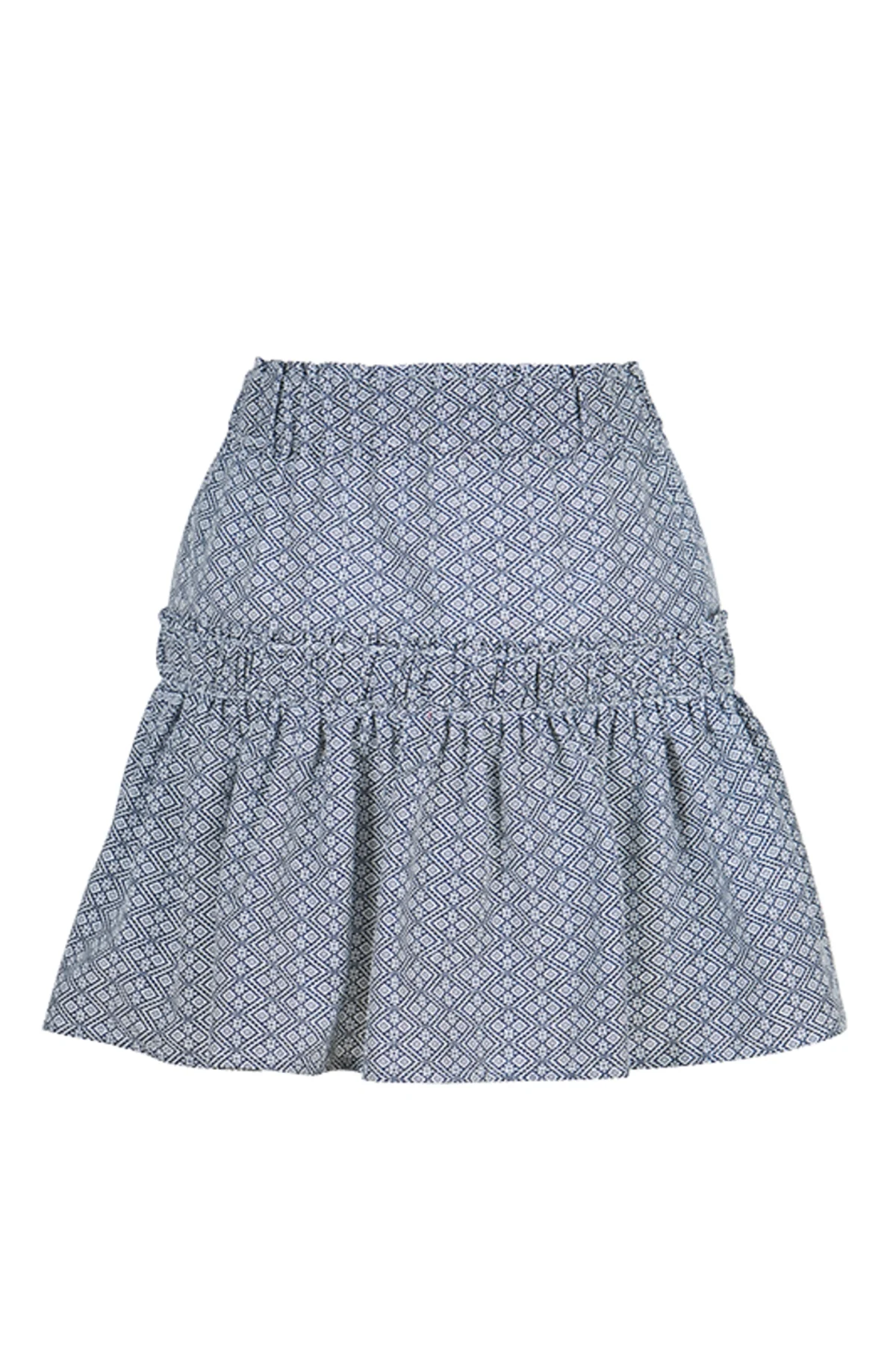 Özge Lacivert Desenli Mini Etek - BE OZ - Görsel 2