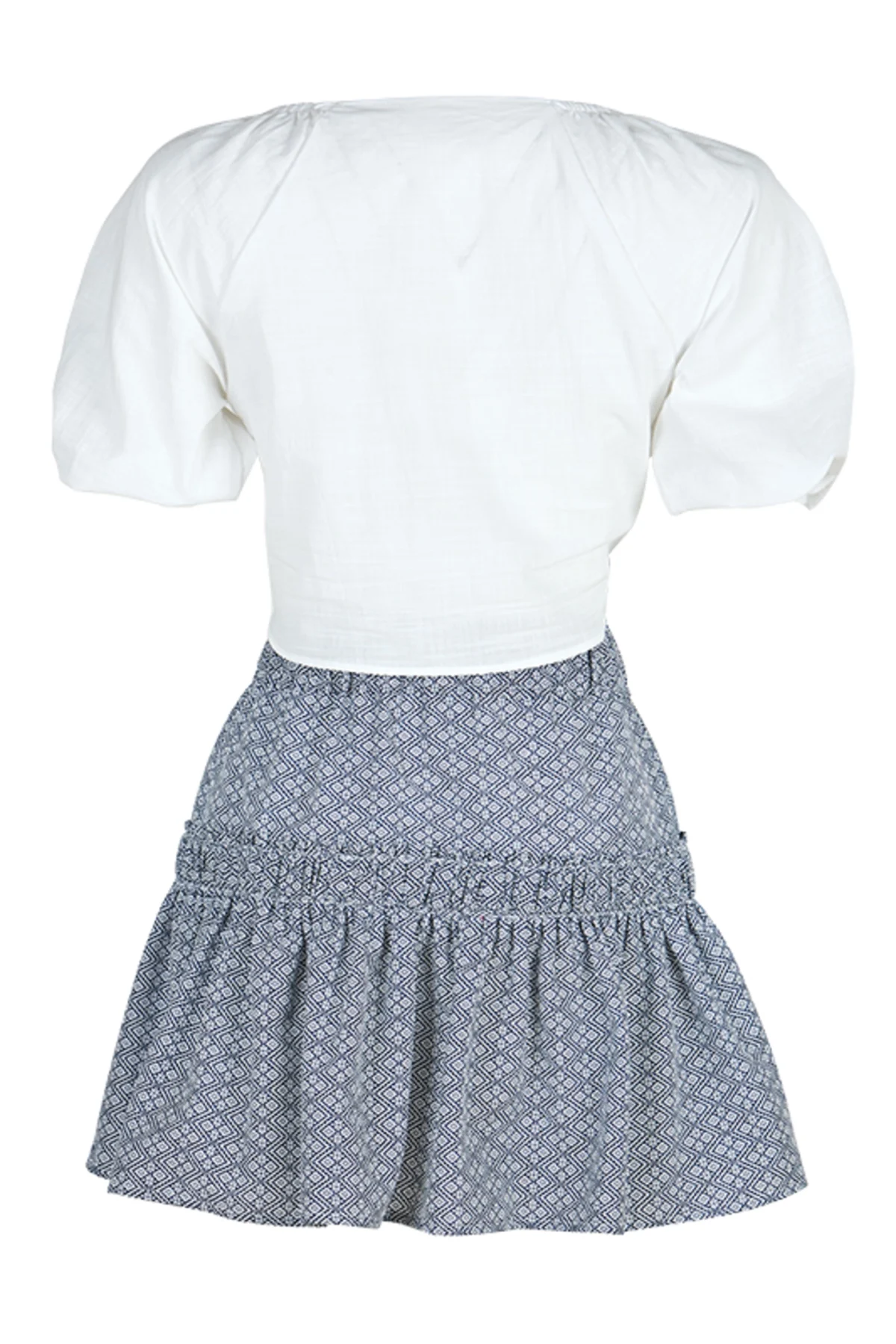 Özge Lacivert Desenli Mini Etek - BE OZ - Görsel 4