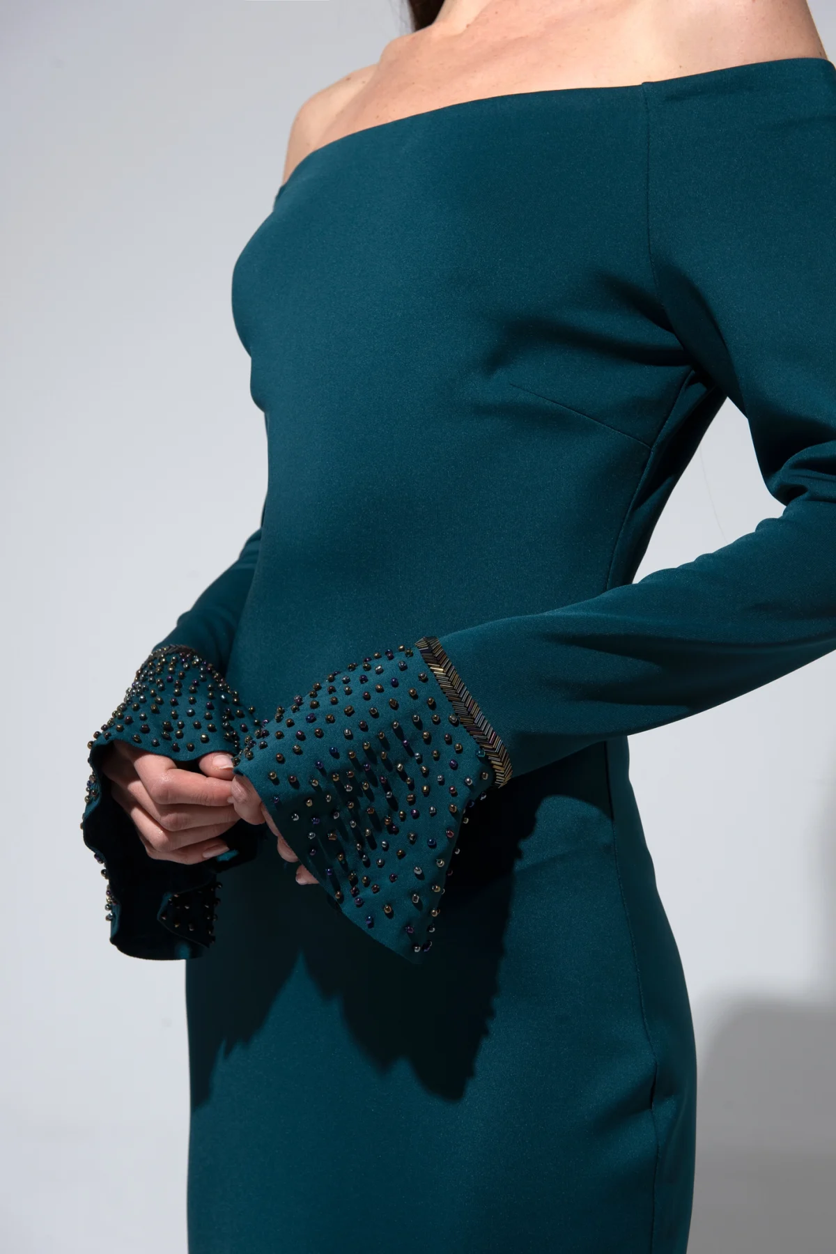 Madonna Siyah Midi Elbise - BE OZ - Görsel 8