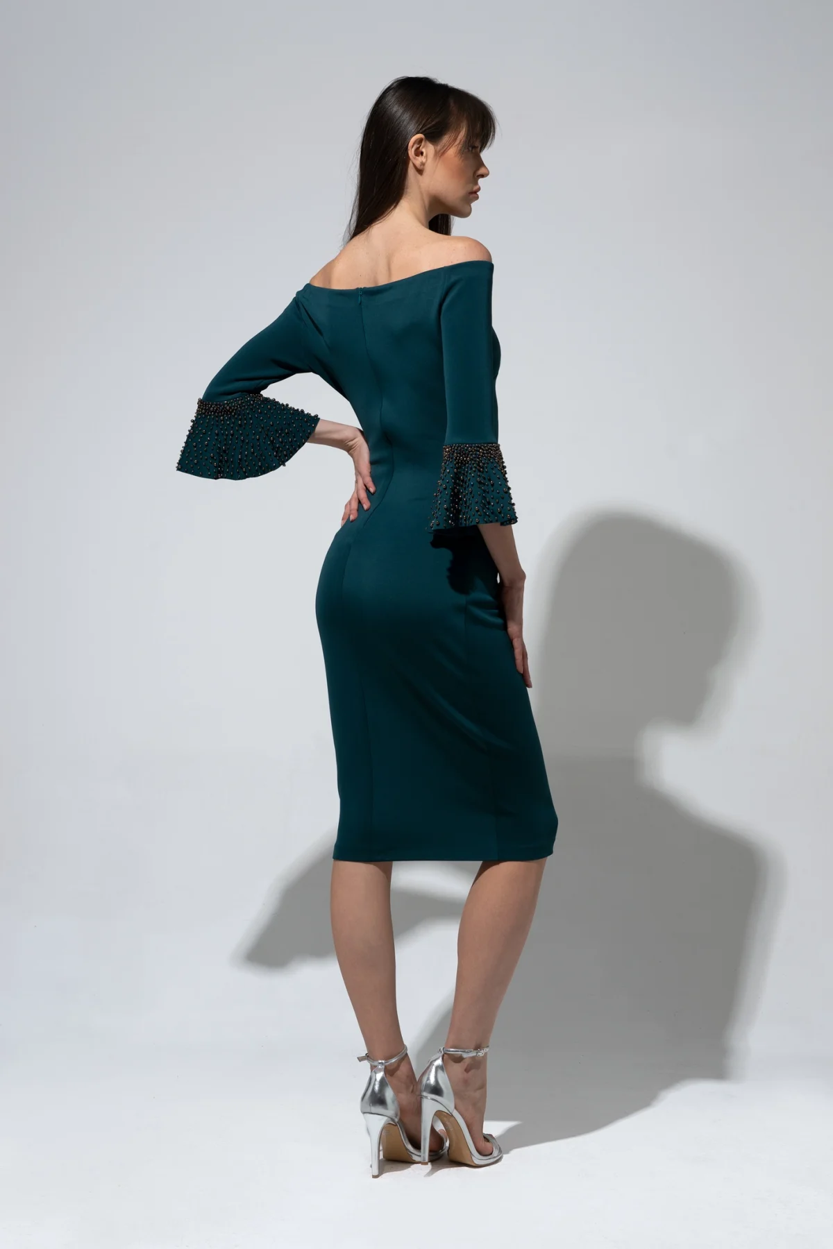 Madonna Siyah Midi Elbise - BE OZ - Görsel 7