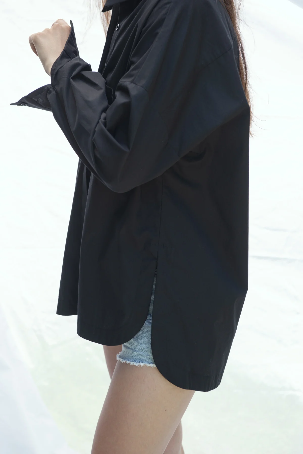 Oversize Boyfriend Mavi Gömlek - BE OZ - Görsel 6