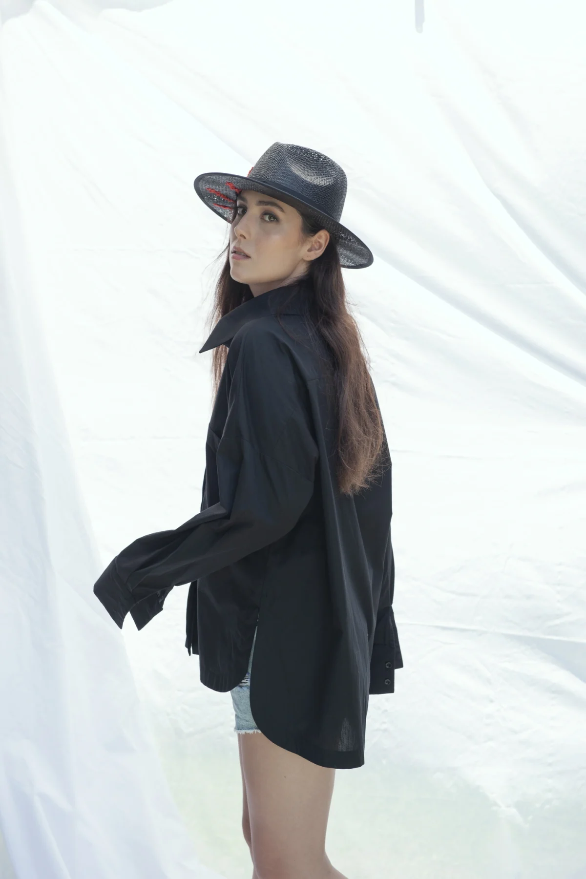 Oversize Boyfriend Mavi Gömlek - BE OZ - Görsel 4