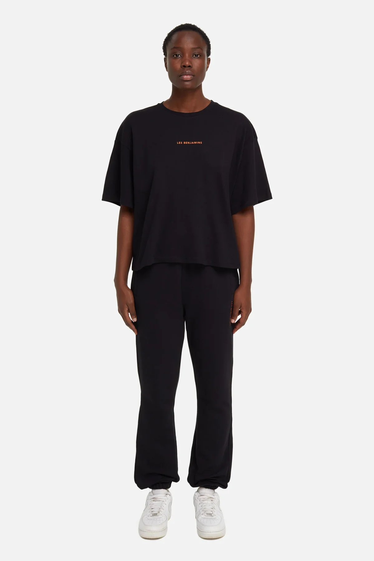 Les Benjamins Woman Oversized Tee 001 Black - Görsel 4