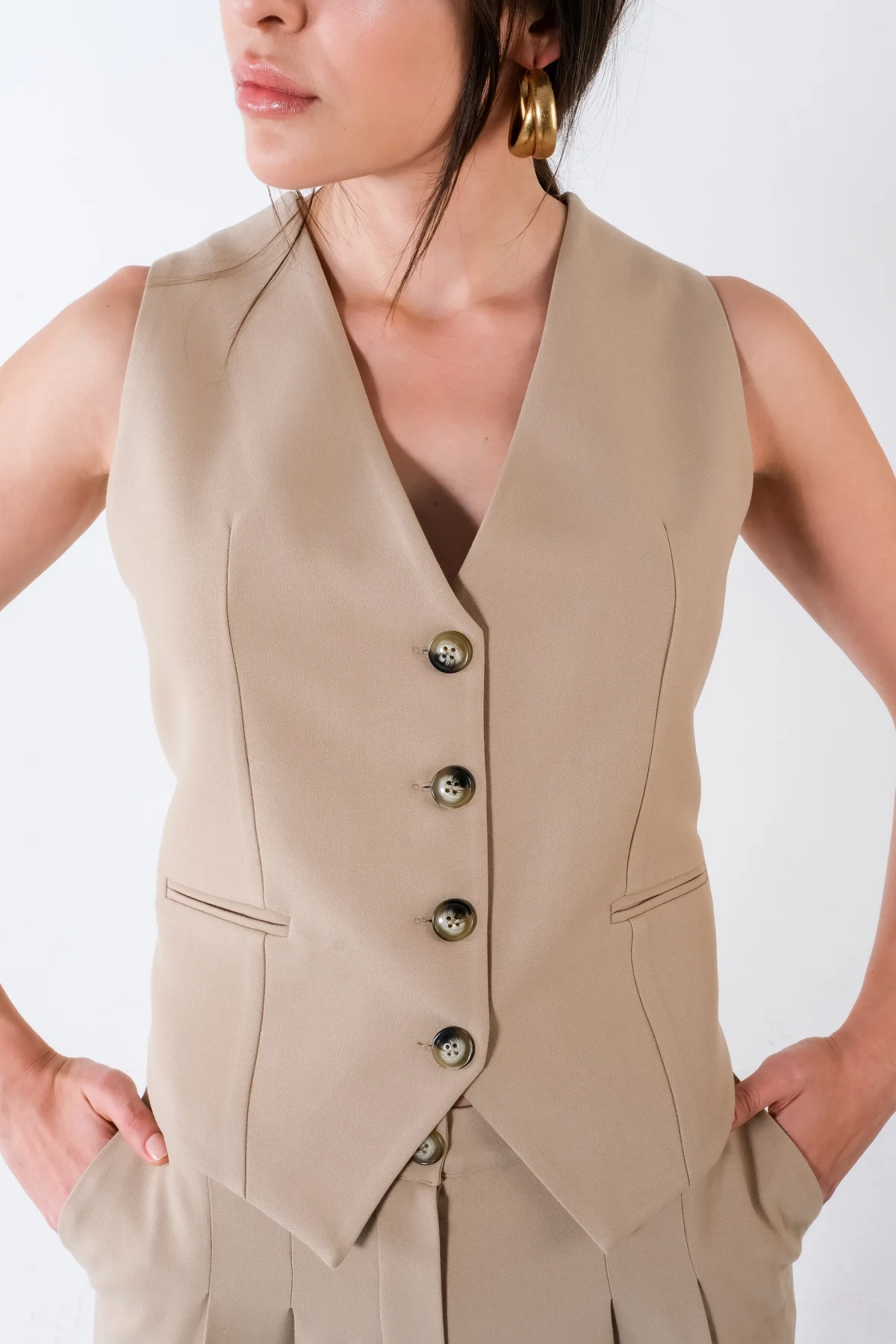 Oz Palazzo Camel Pantolon - BE OZ - Görsel 5