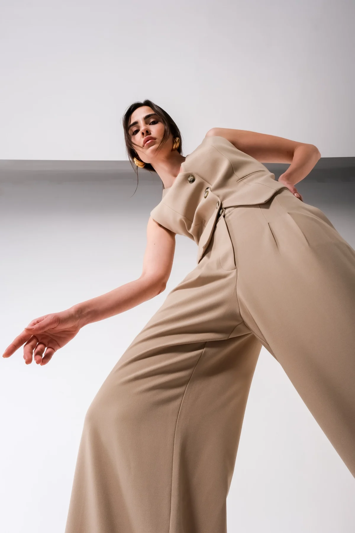 Oz Palazzo Camel Pantolon - BE OZ - Görsel 6