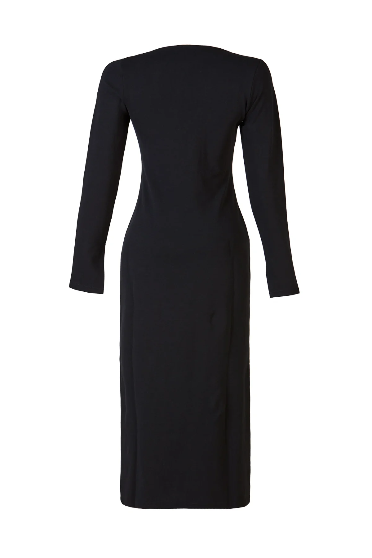 Kuşgözlü Gold Çizgili Siyah Elbise - BE OZ - Görsel 13