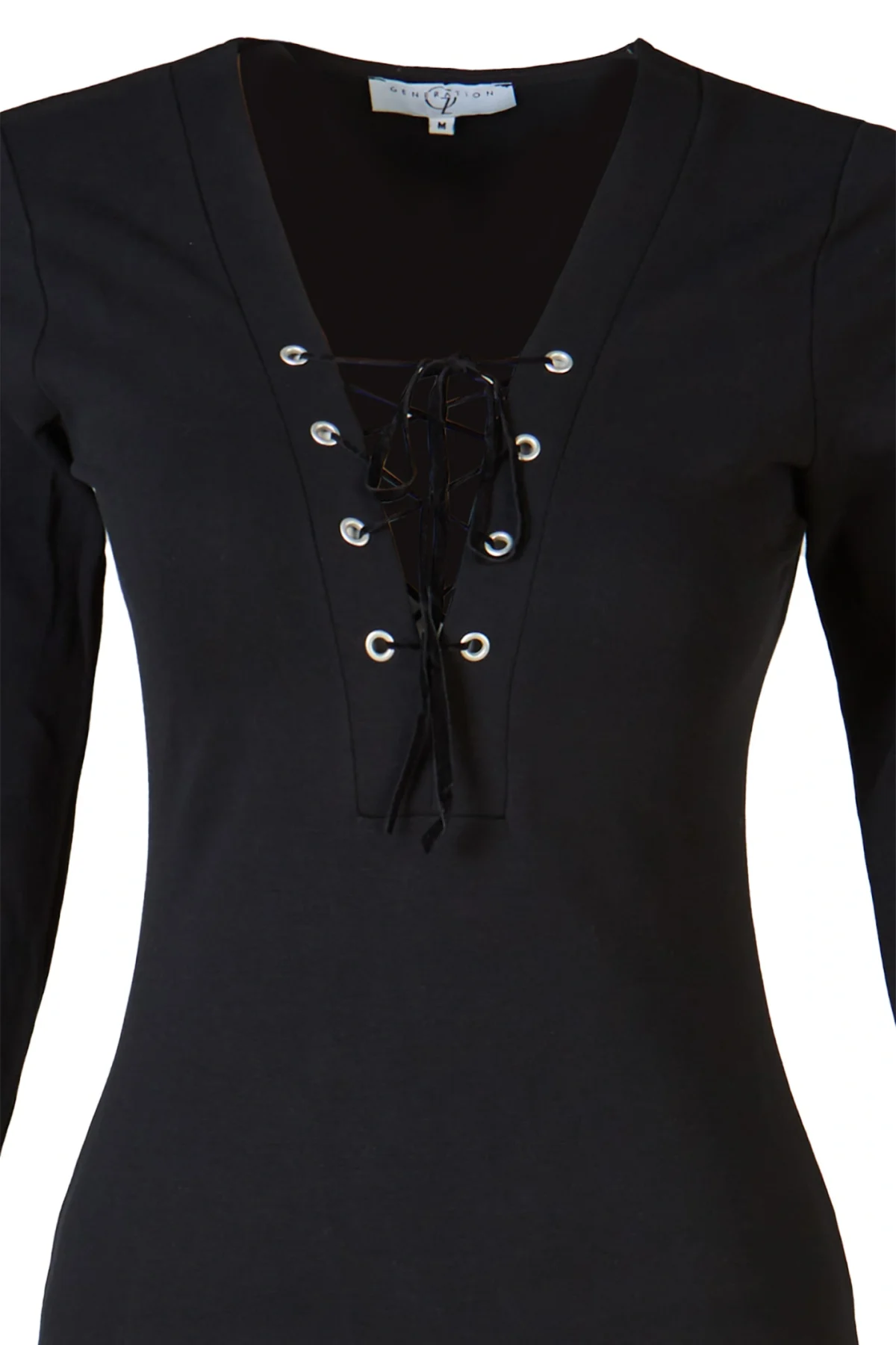 Kuşgözlü Gold Çizgili Siyah Elbise - BE OZ - Görsel 14