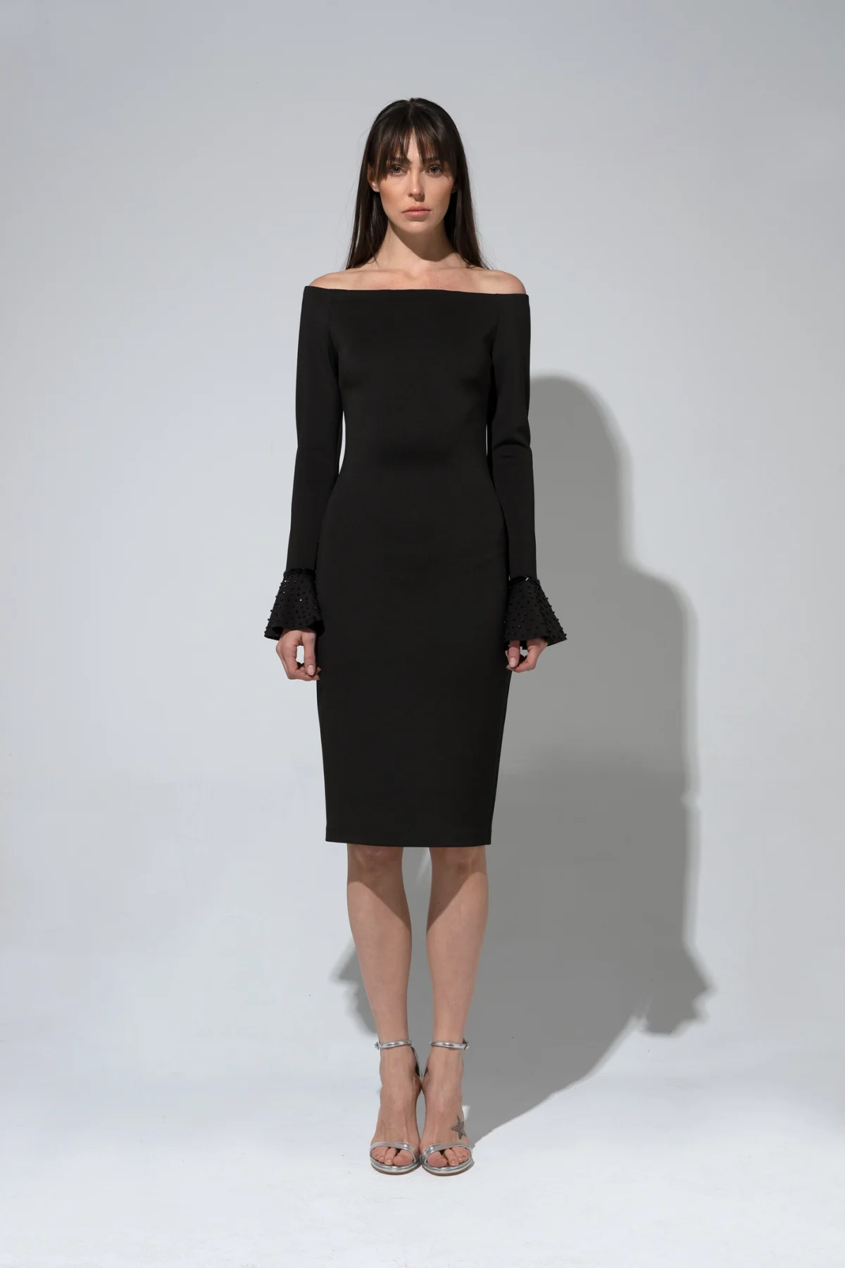 Madonna Siyah Midi Elbise - BE OZ - Görsel 3