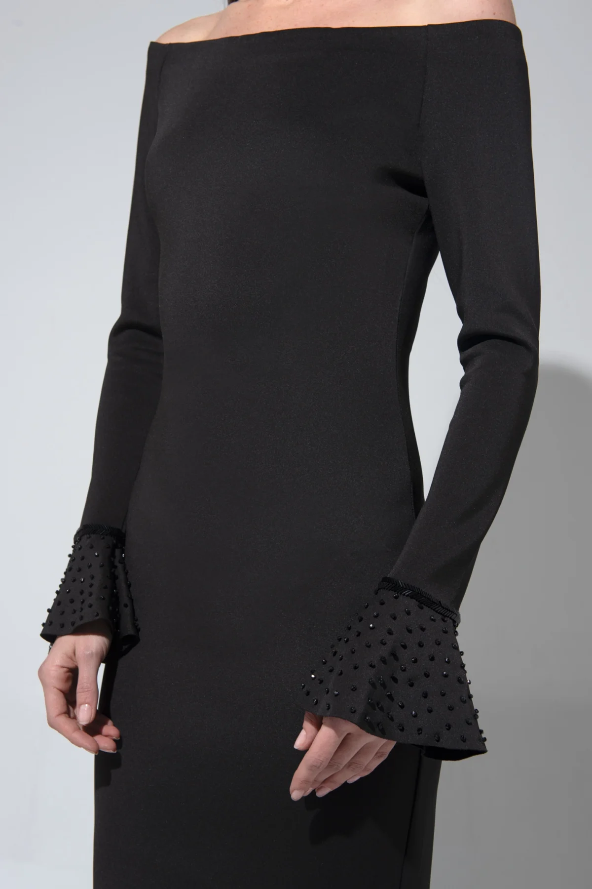 Madonna Siyah Midi Elbise - BE OZ - Görsel 4