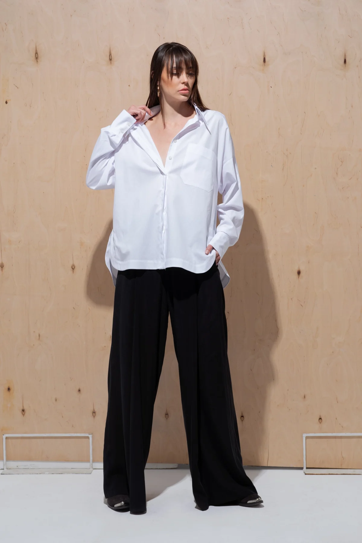 Oversize Boyfriend Mavi Gömlek - BE OZ - Görsel 22