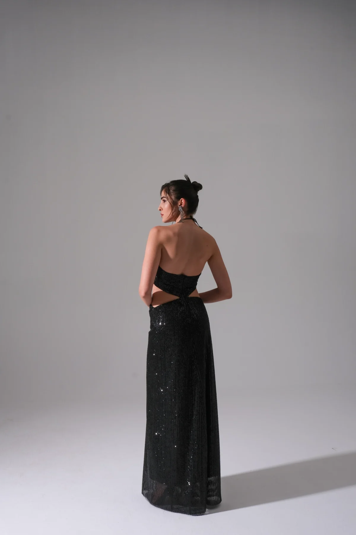 Rone Siyah Payetli Elbise - BE OZ - Görsel 2