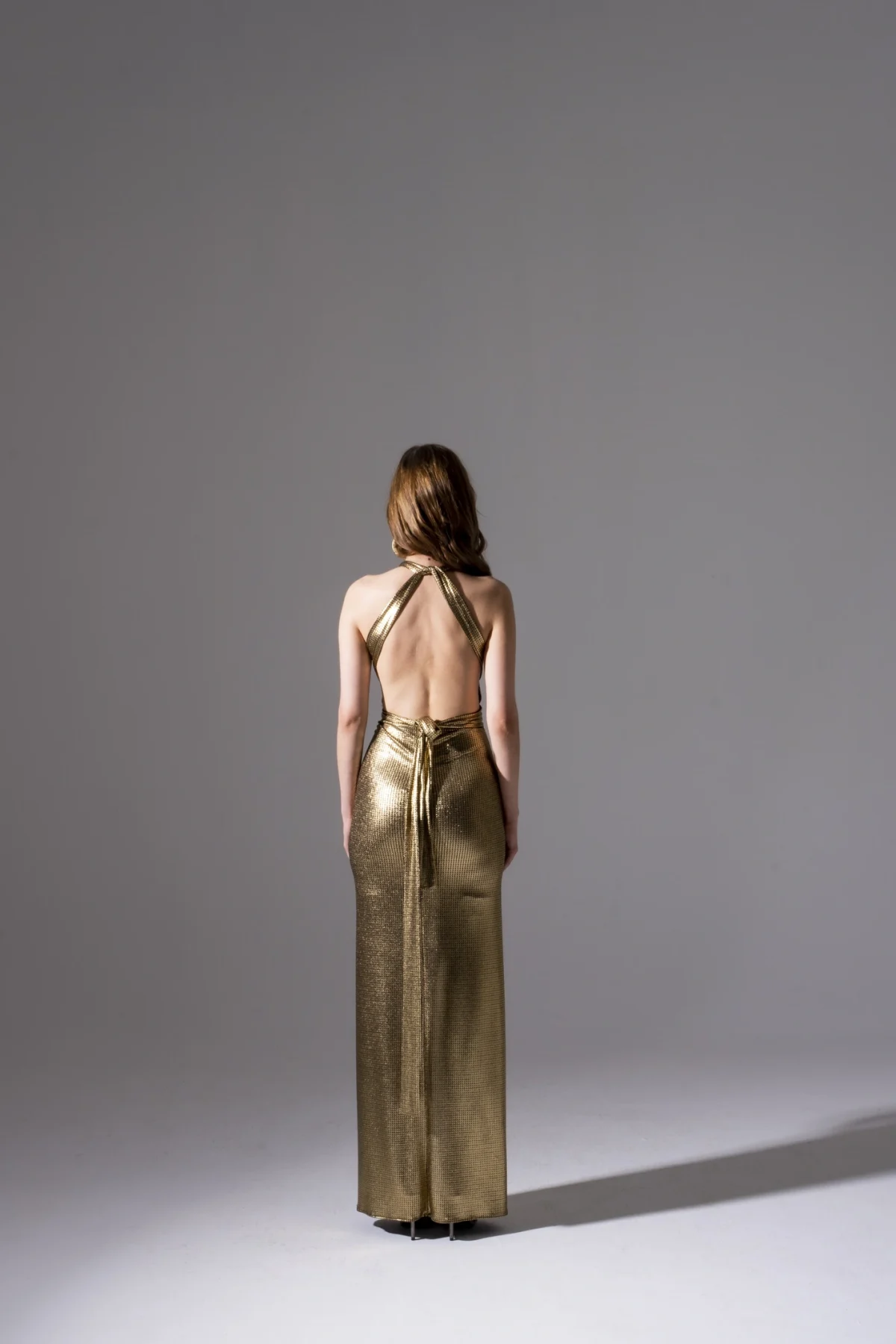 Tracy Koyu Gold Elbise - BE OZ - Görsel 4