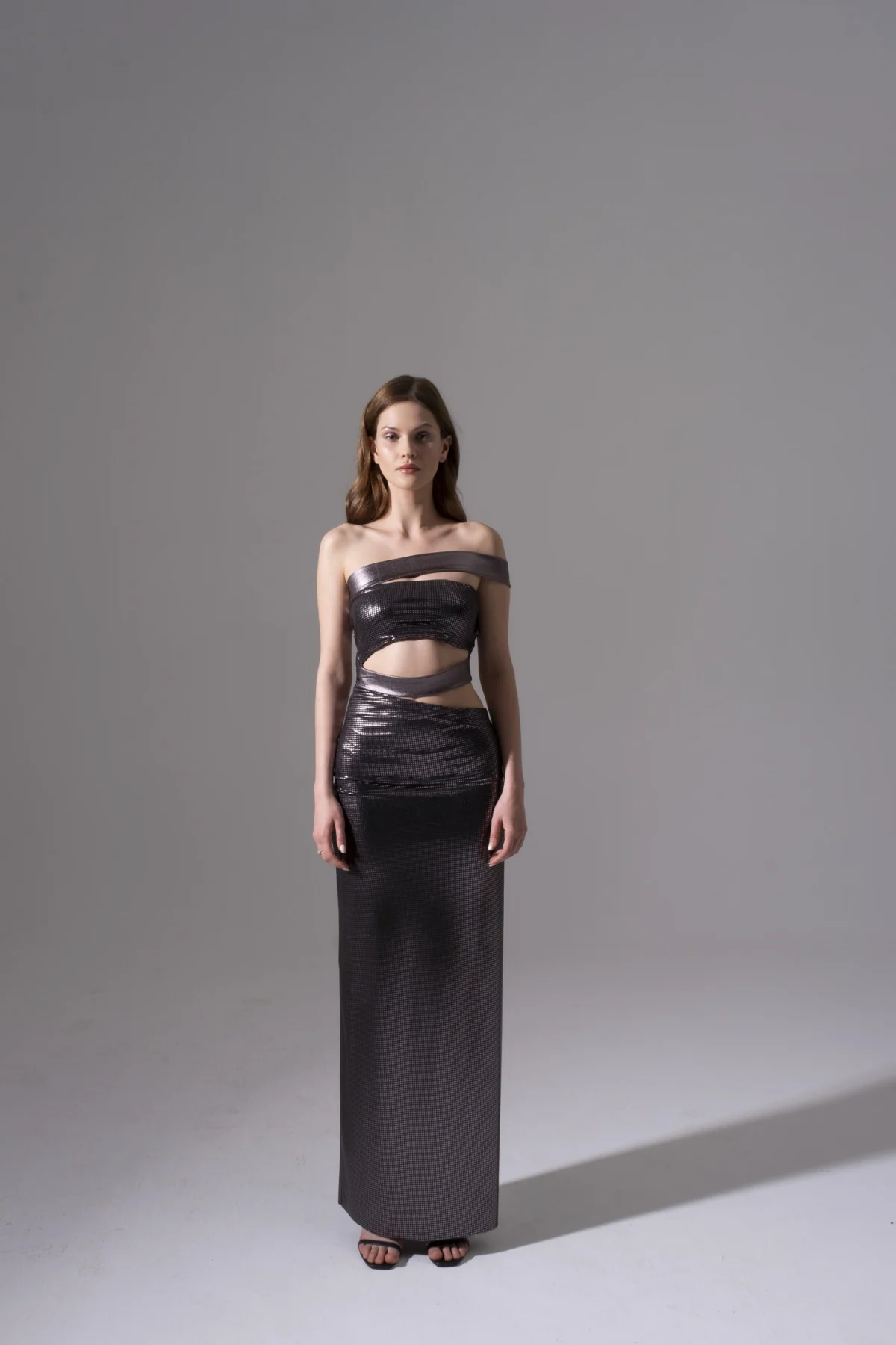 Ceylo Cut Out Gold Elbise - BE OZ - Görsel 6