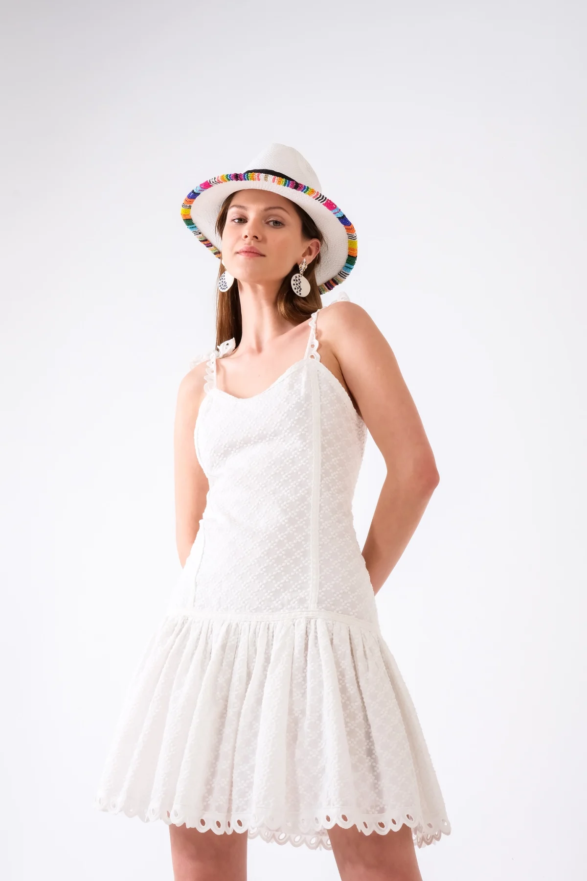 Heidi Brode Beyaz Elbise - BE OZ - Görsel 3