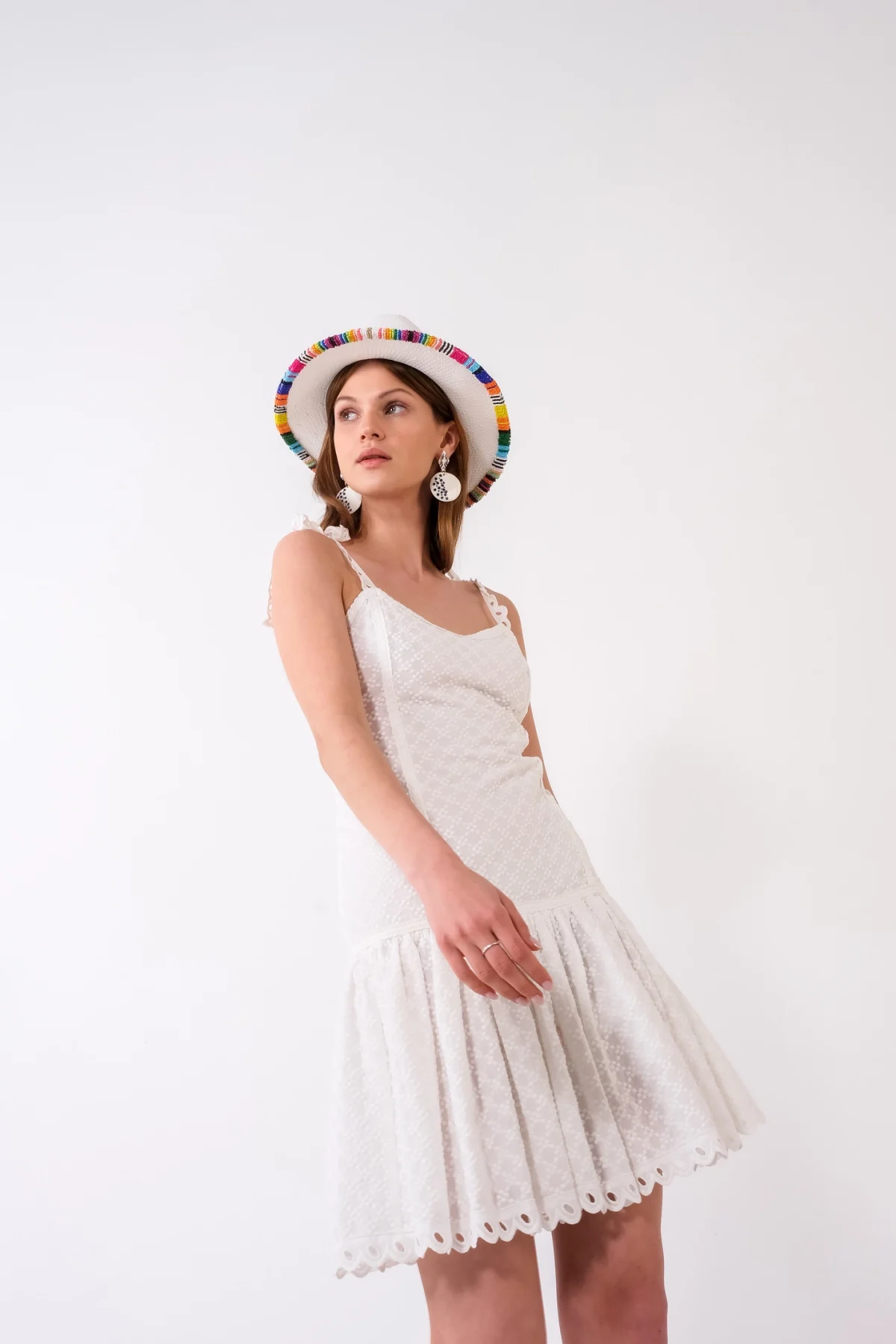 Heidi Brode Beyaz Elbise - BE OZ - Görsel 5