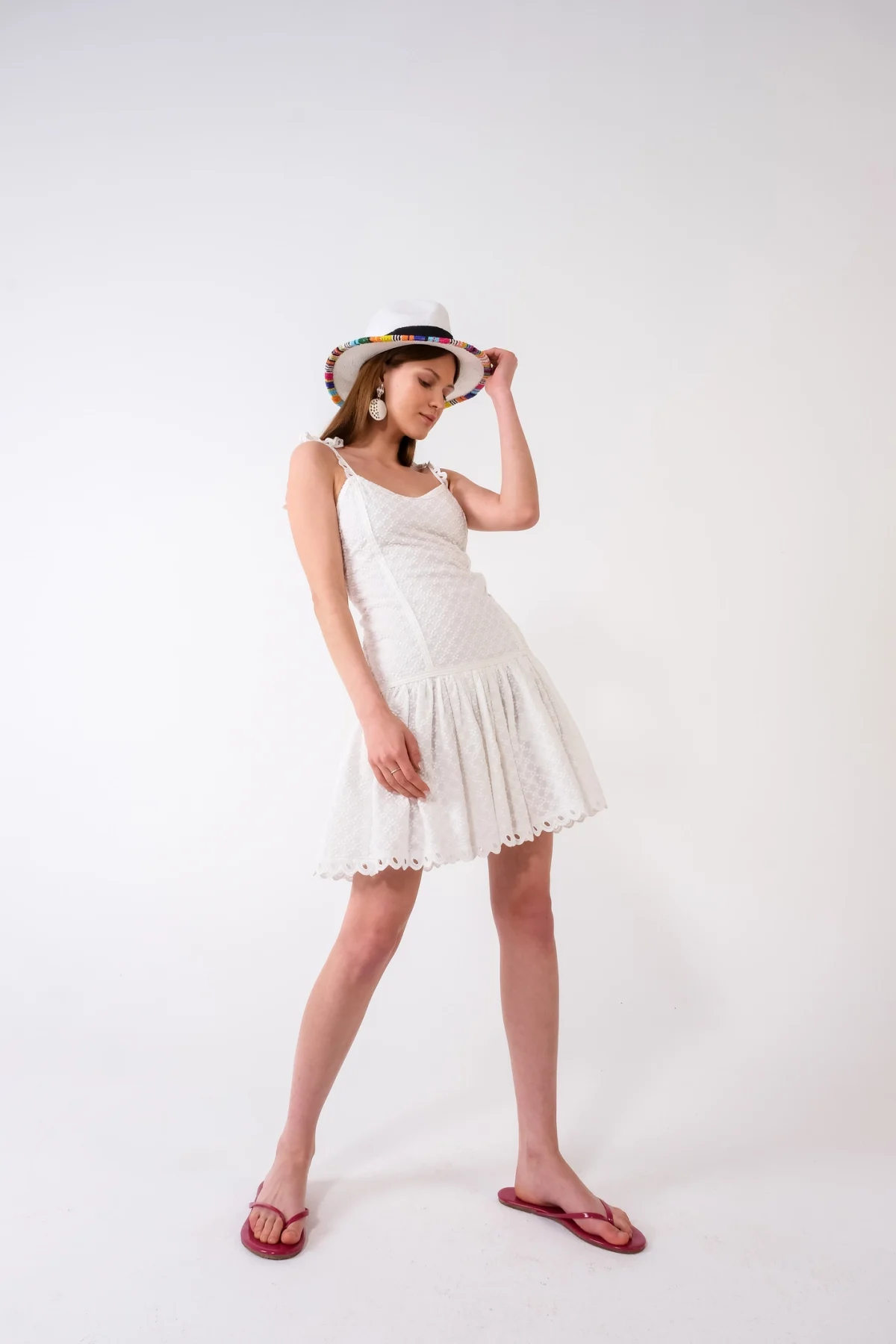 Heidi Brode Beyaz Elbise - BE OZ - Görsel 2