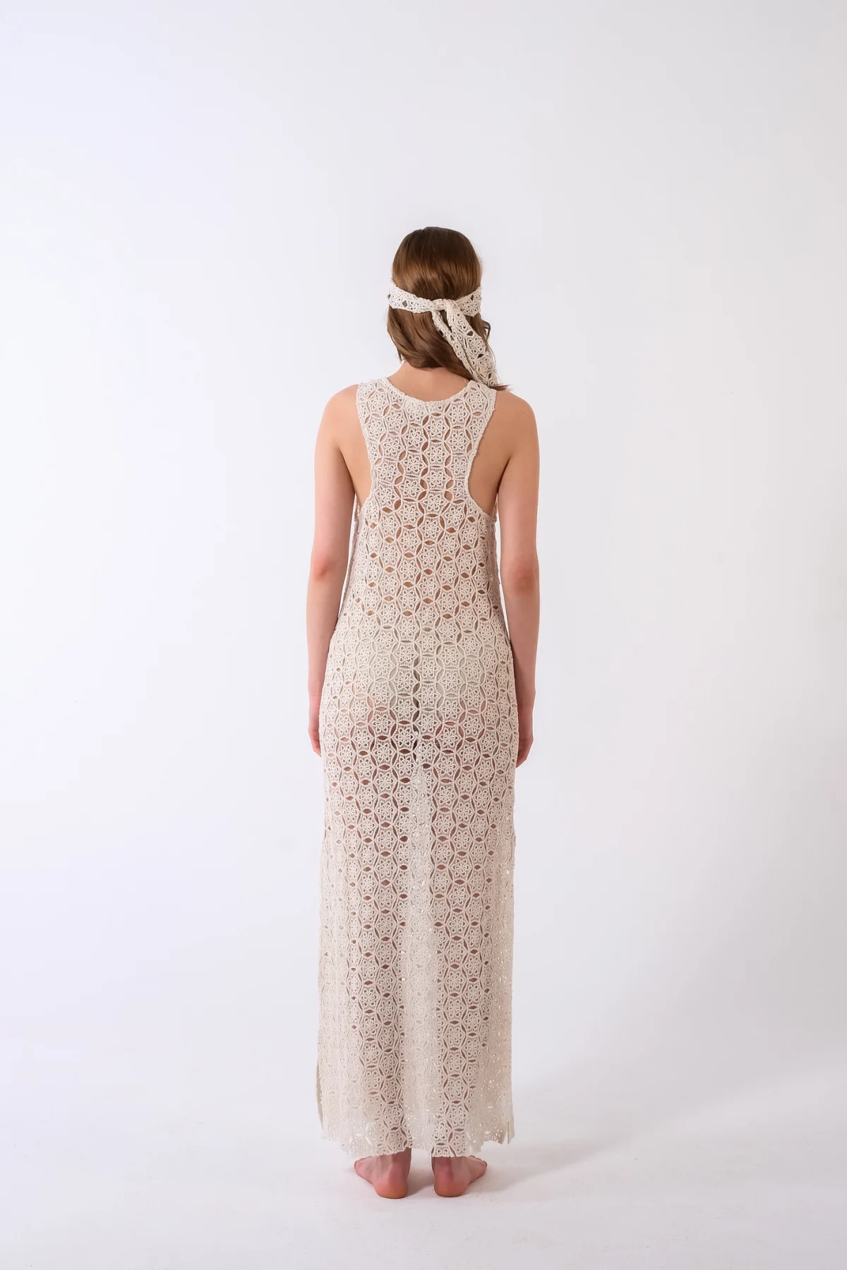 Resort Kroşe Bej Elbise - BE OZ - Görsel 2