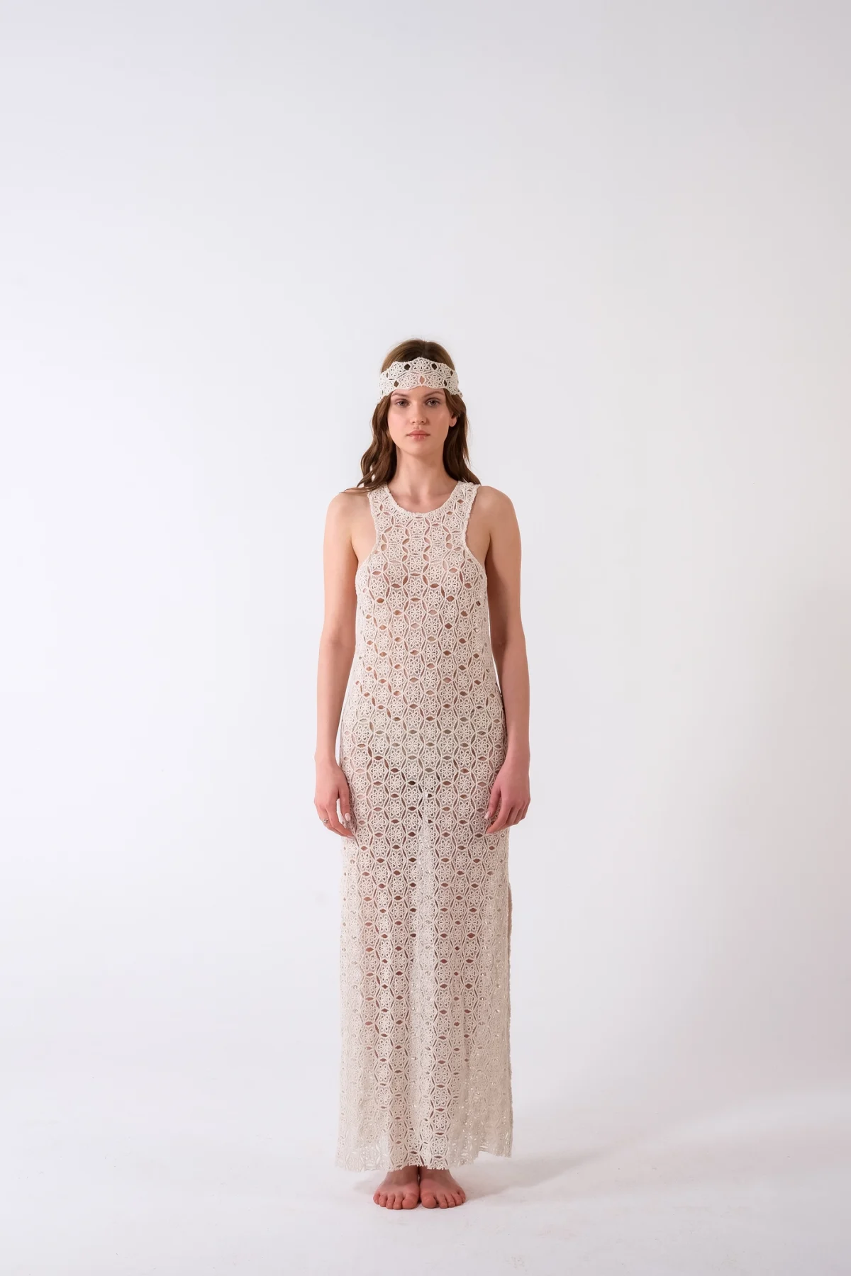 Resort Kroşe Siyah Elbise - BE OZ - Görsel 7