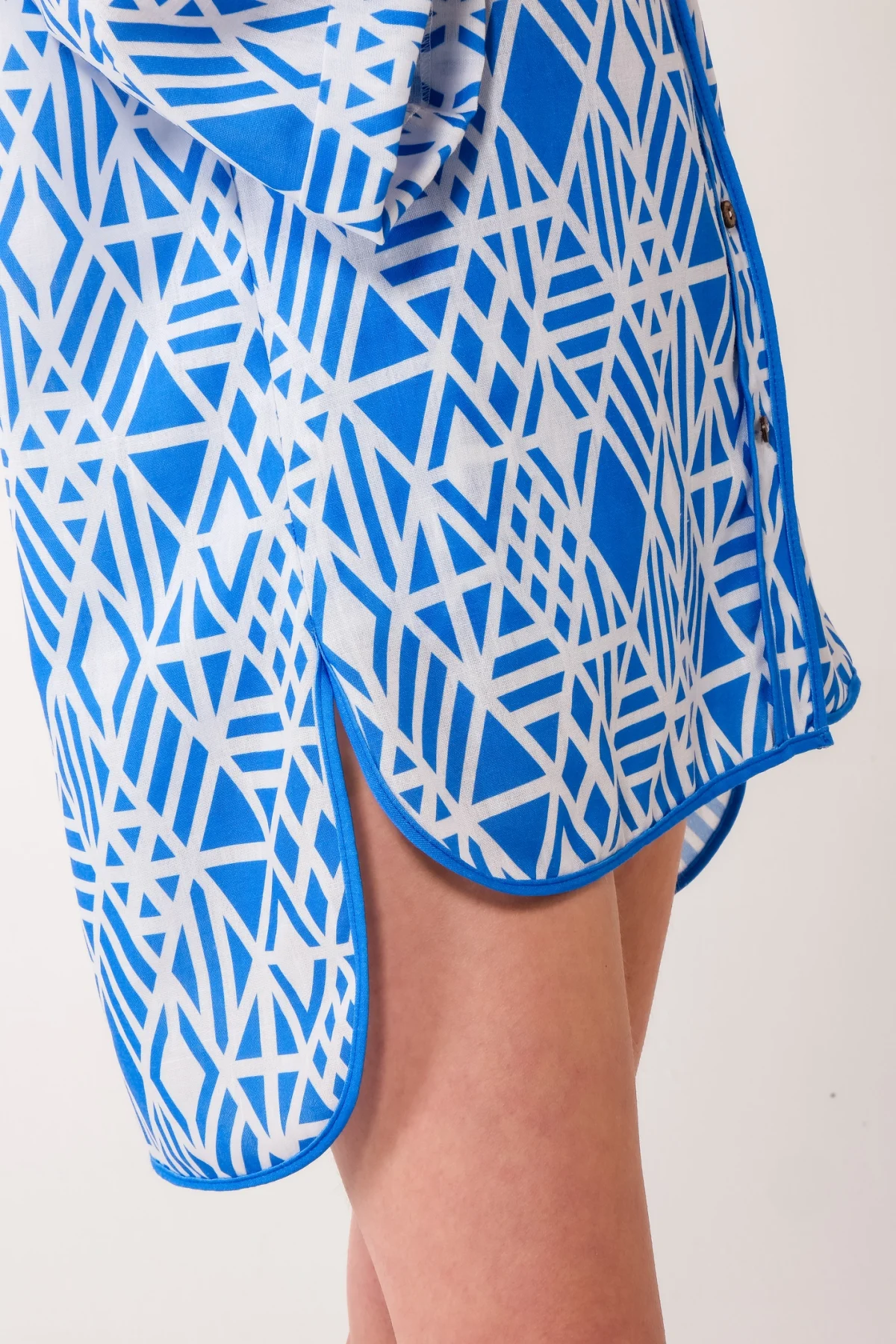 Marin Mavi Gömlek ve Şort Takım - BE OZ - Görsel 5