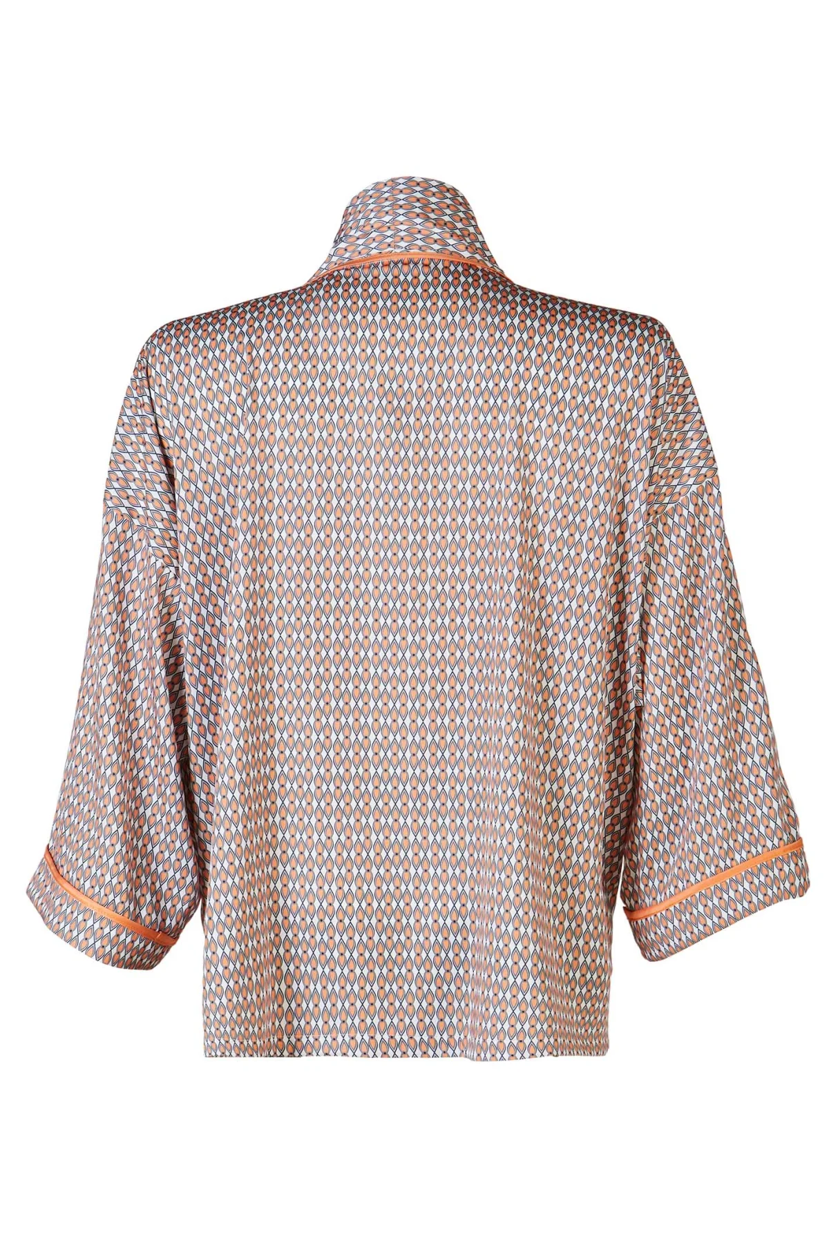 Cleo Turuncu Desen Kimono - BE OZ - Görsel 6