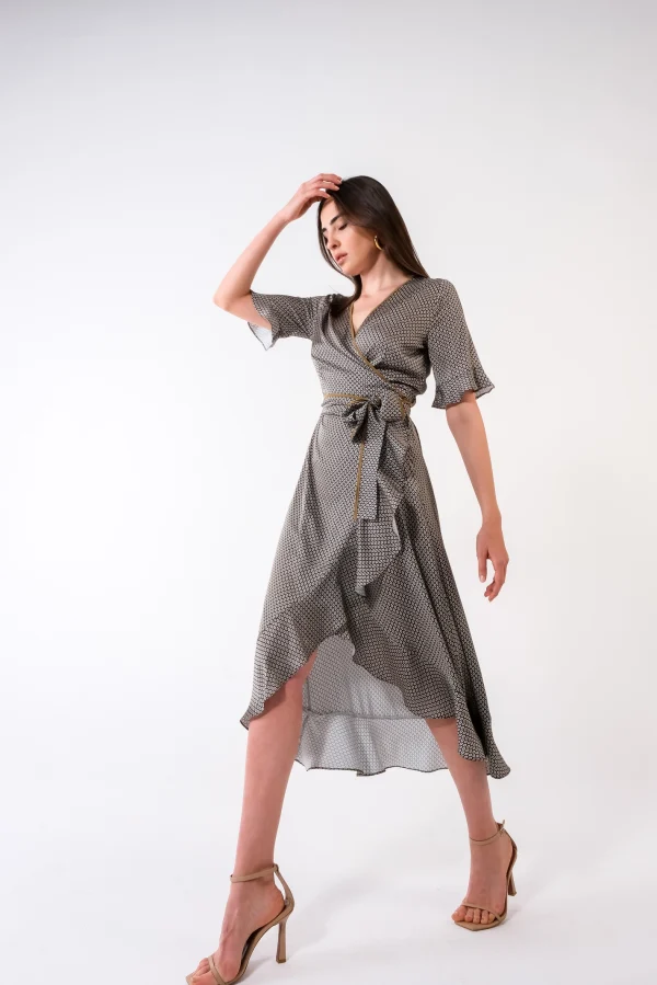 Yasmin Retro Desen Elbise - BE OZ