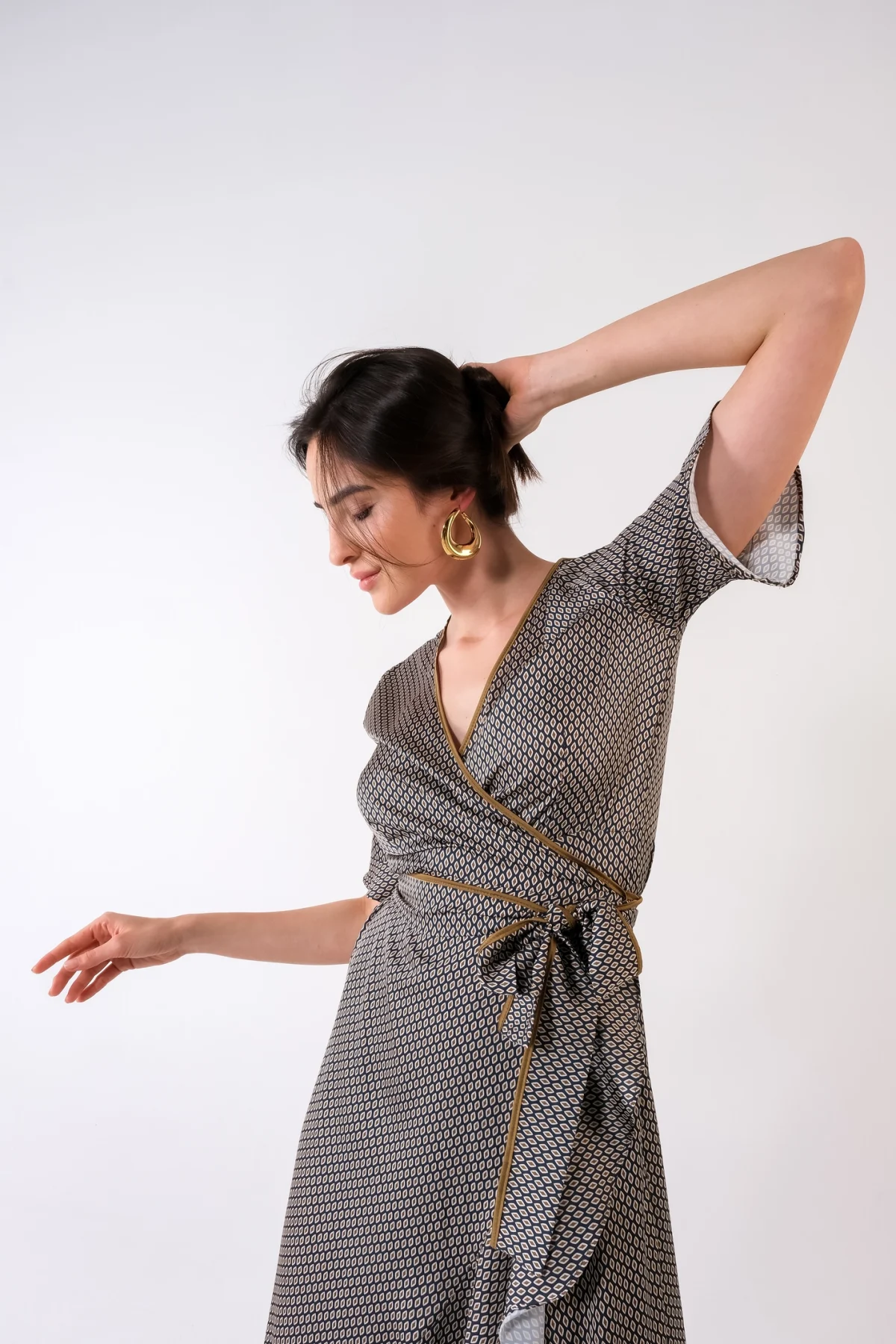 Yasmin Retro Desen Elbise - BE OZ - Görsel 4