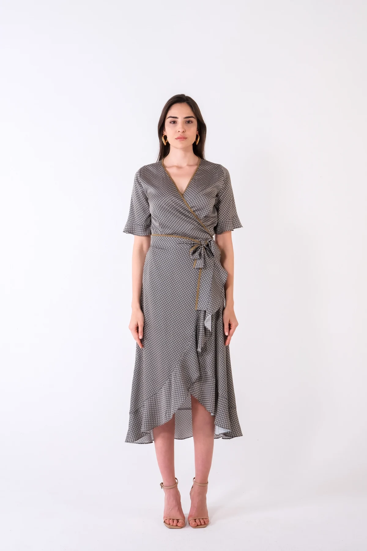 Yasmin Retro Desen Elbise - BE OZ - Görsel 2