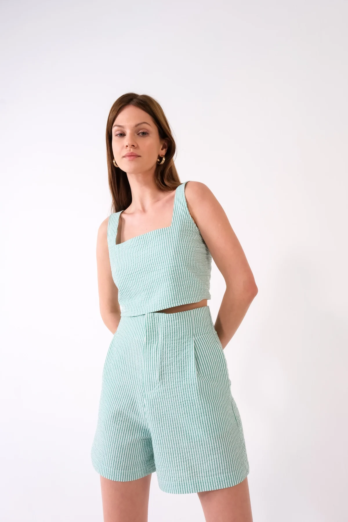 Costa Yeşil Çizgili Takım - BE OZ - Görsel 2