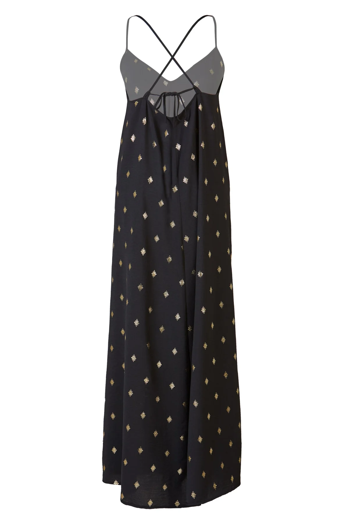 Marnie Gold Varak Maxi Siyah Elbise - BE OZ - Görsel 9