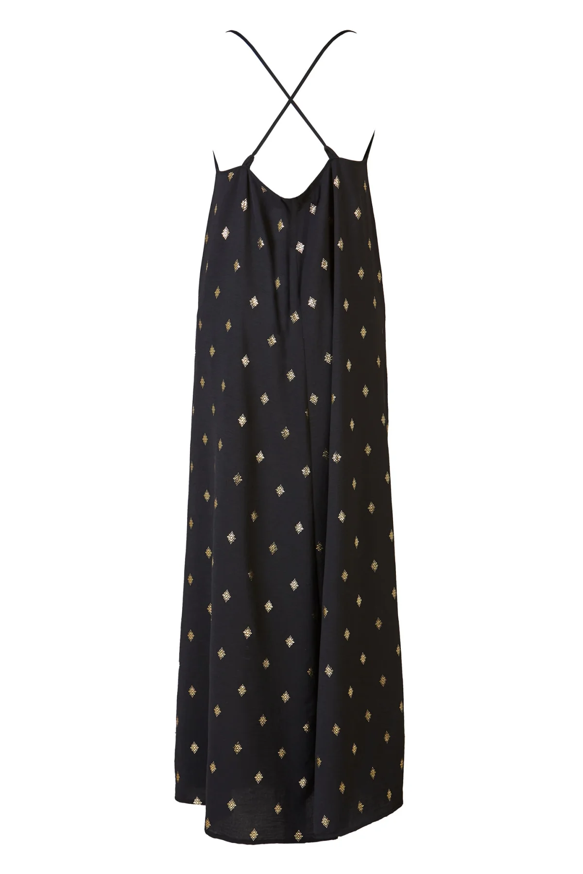 Marnie Gold Varak Maxi Siyah Elbise - BE OZ - Görsel 10