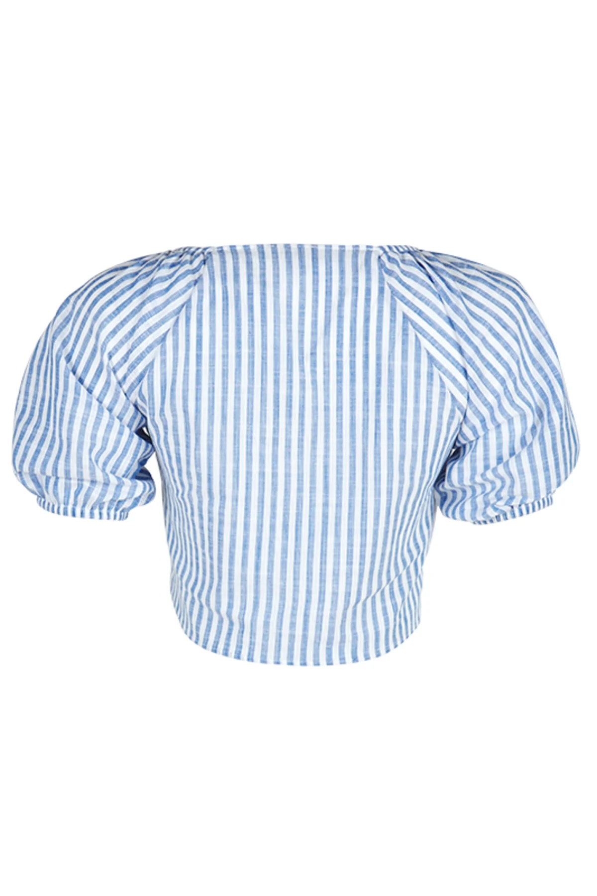 Mavi Çizgili Keten Takım - BE OZ - Görsel 8