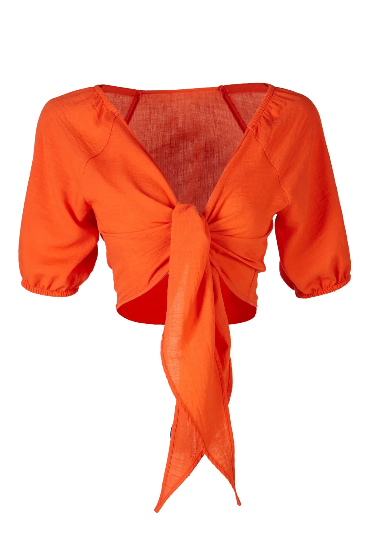 Önden Bağlamalı Siyah Top - BE OZ - Görsel 3