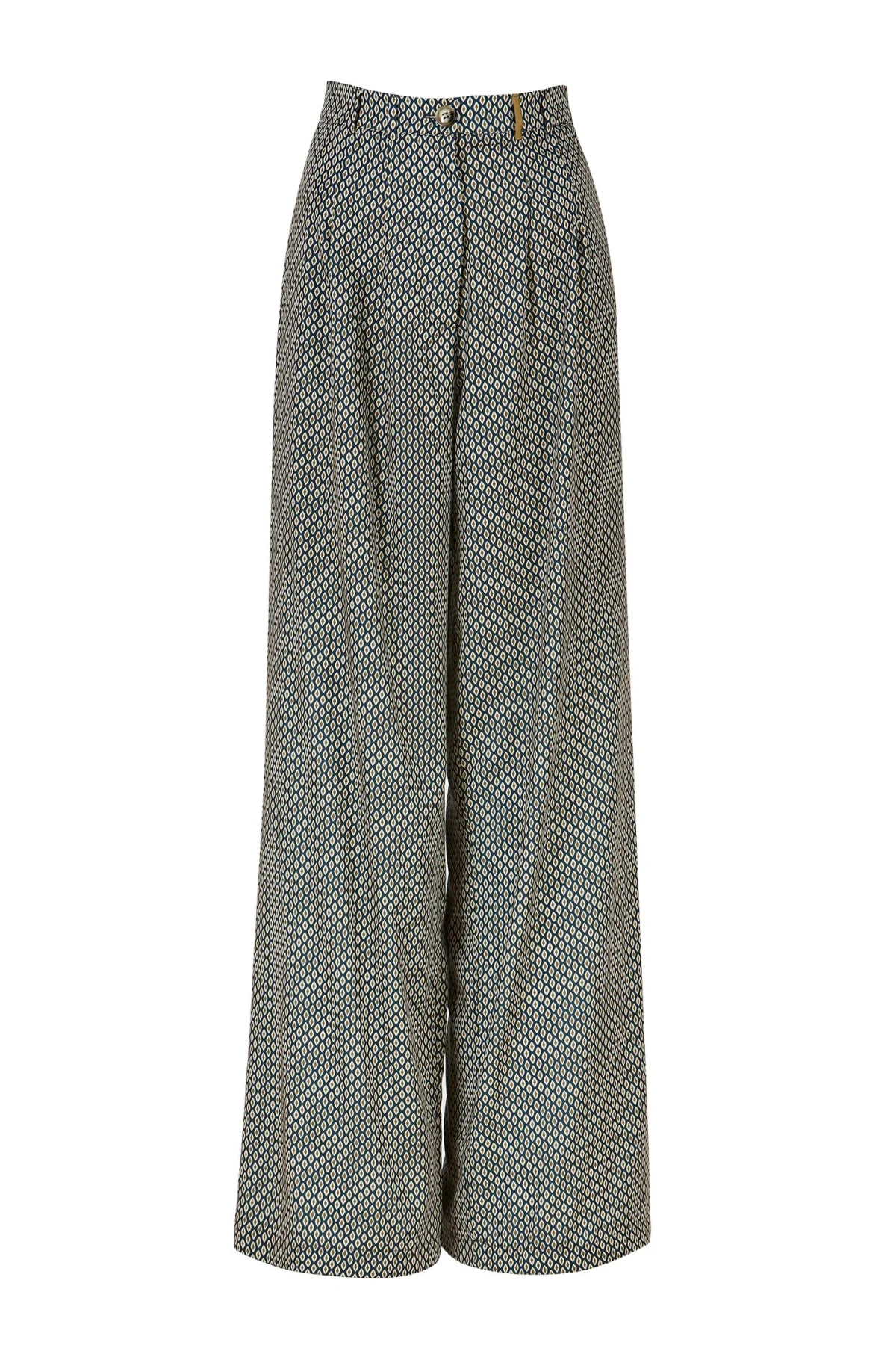 Retro Desen Palazzo Pantolon - BE OZ - Görsel 3