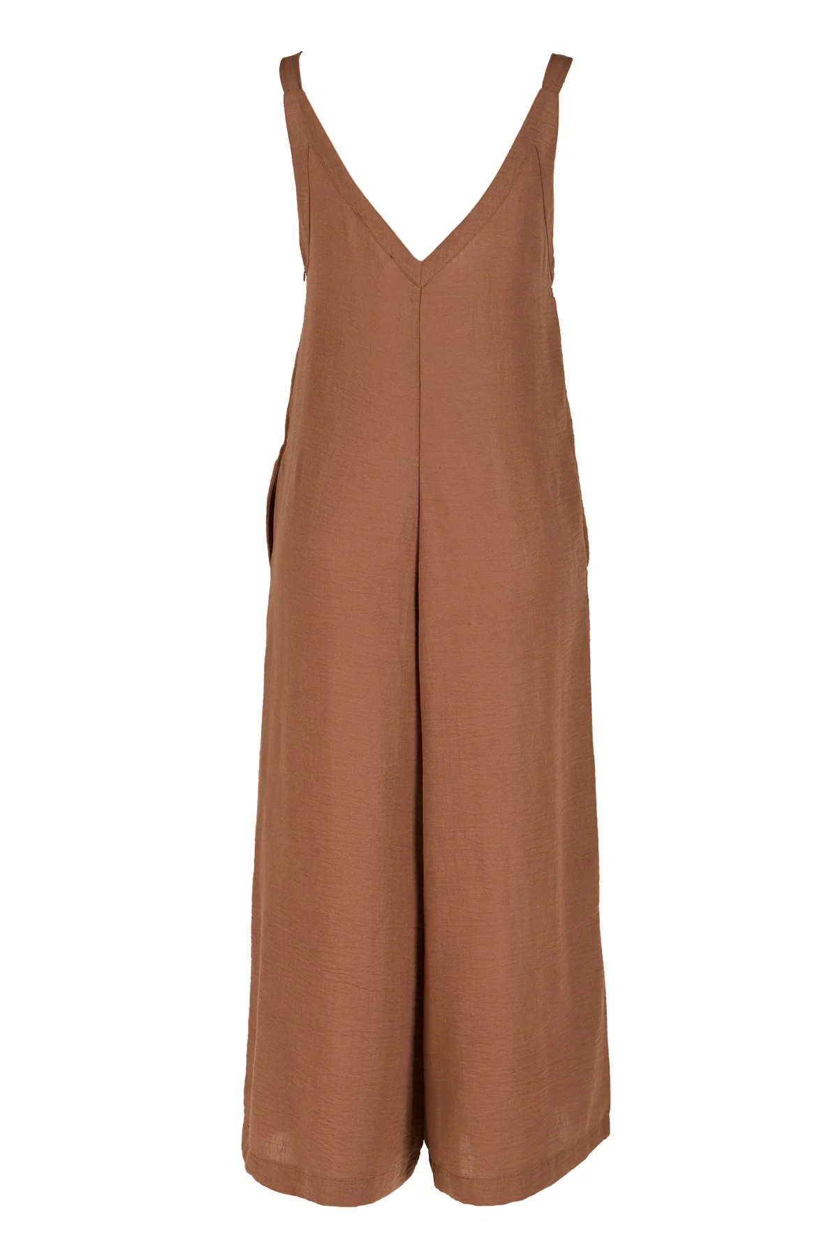 Önü Arkası V Kahverengi Basic Tulum - BE OZ - Görsel 2