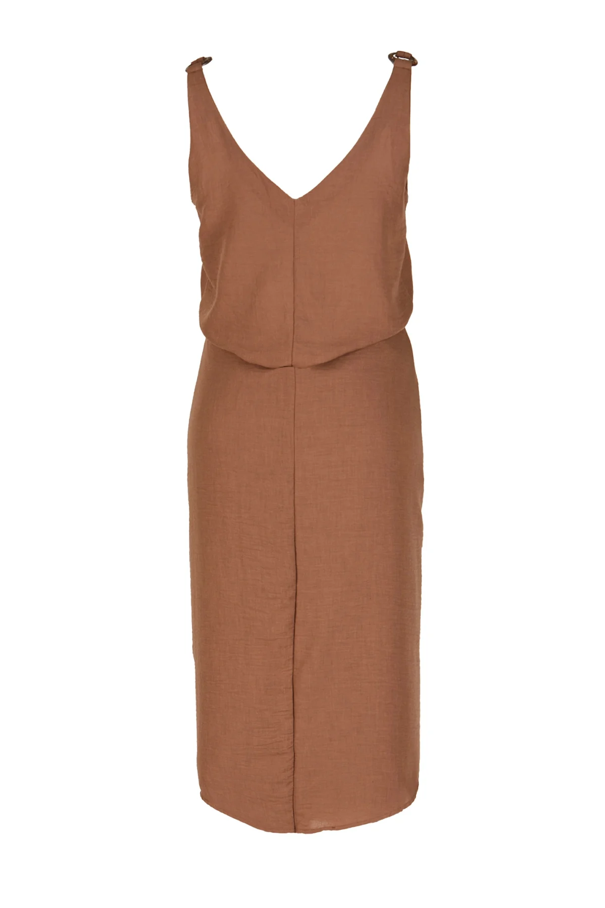 Önden Bağlamalı Turuncu Elbise - BE OZ - Görsel 6