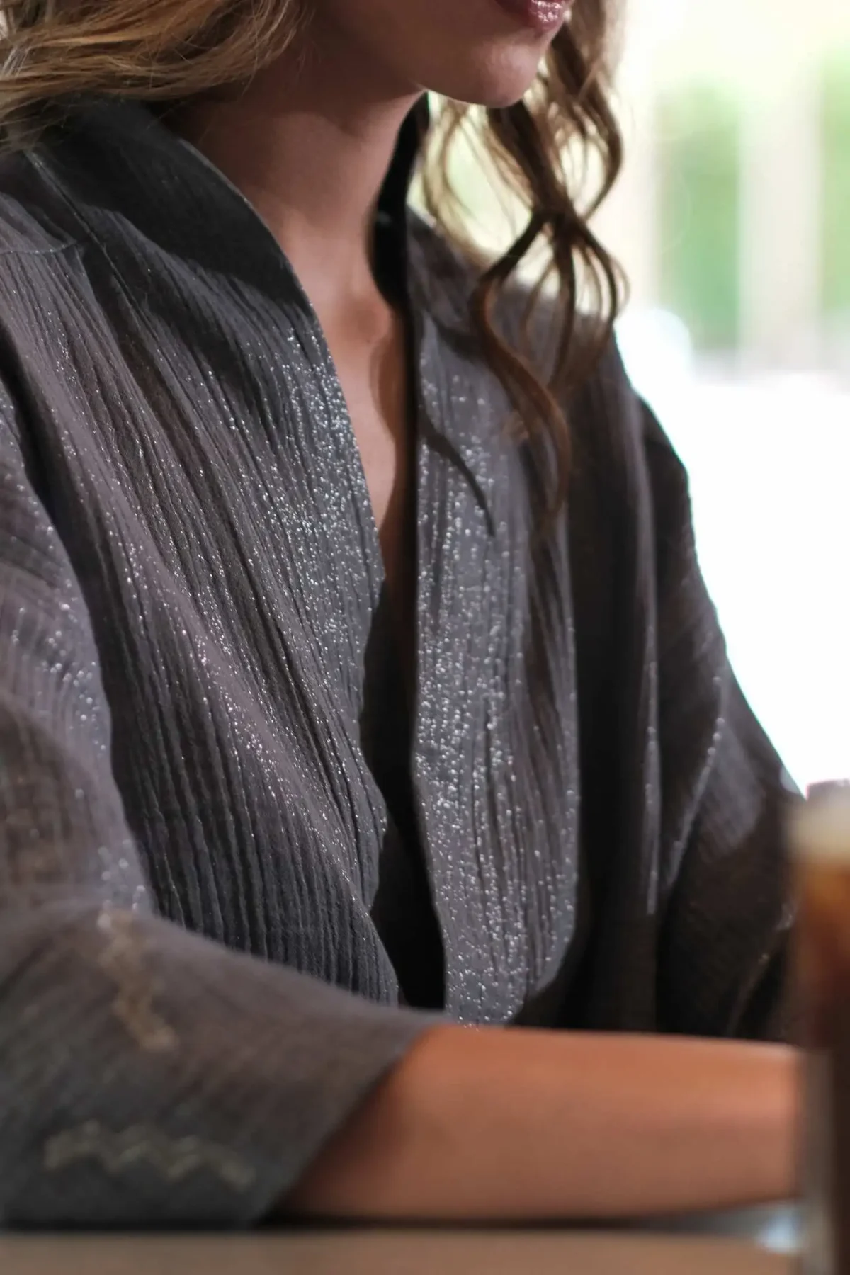 Kiga Gri Kimono - BE OZ - Görsel 6