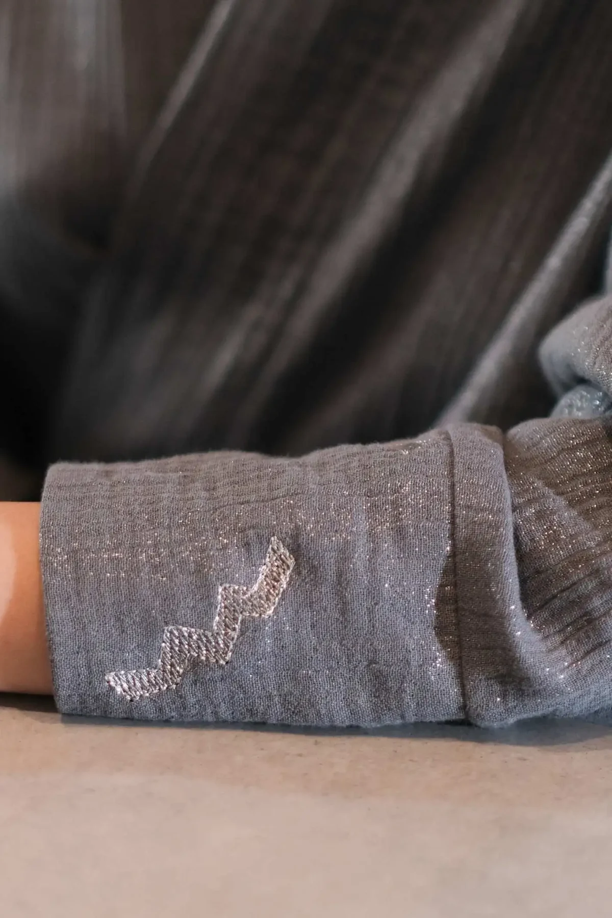 Kiga Gri Kimono - BE OZ - Görsel 5