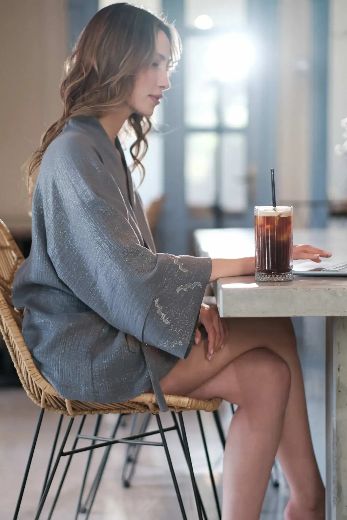 Kiga Gri Şort - BE OZ - Görsel 3