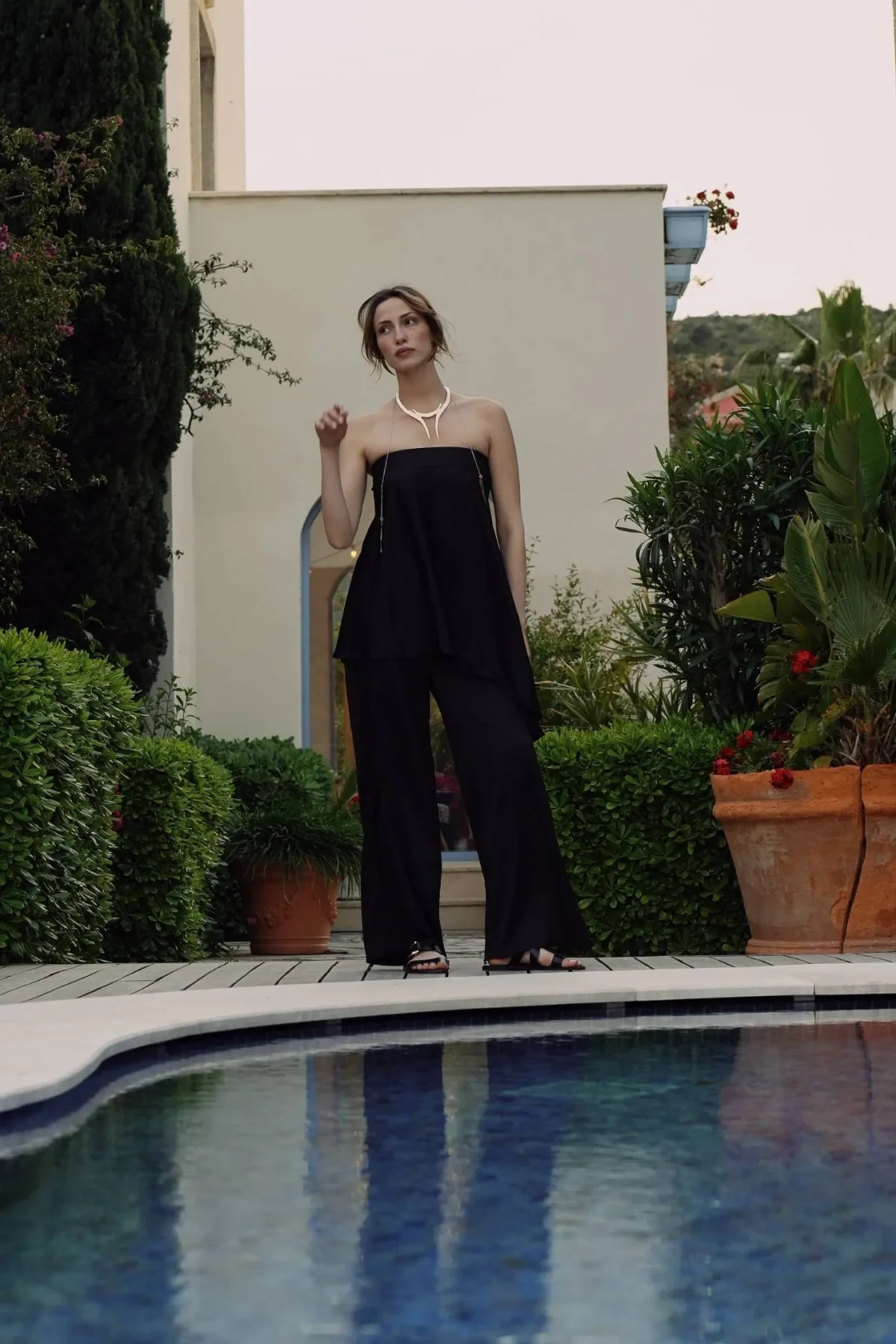 Isabel Siyah Tunik ve Pantolon - BE OZ - Görsel 3