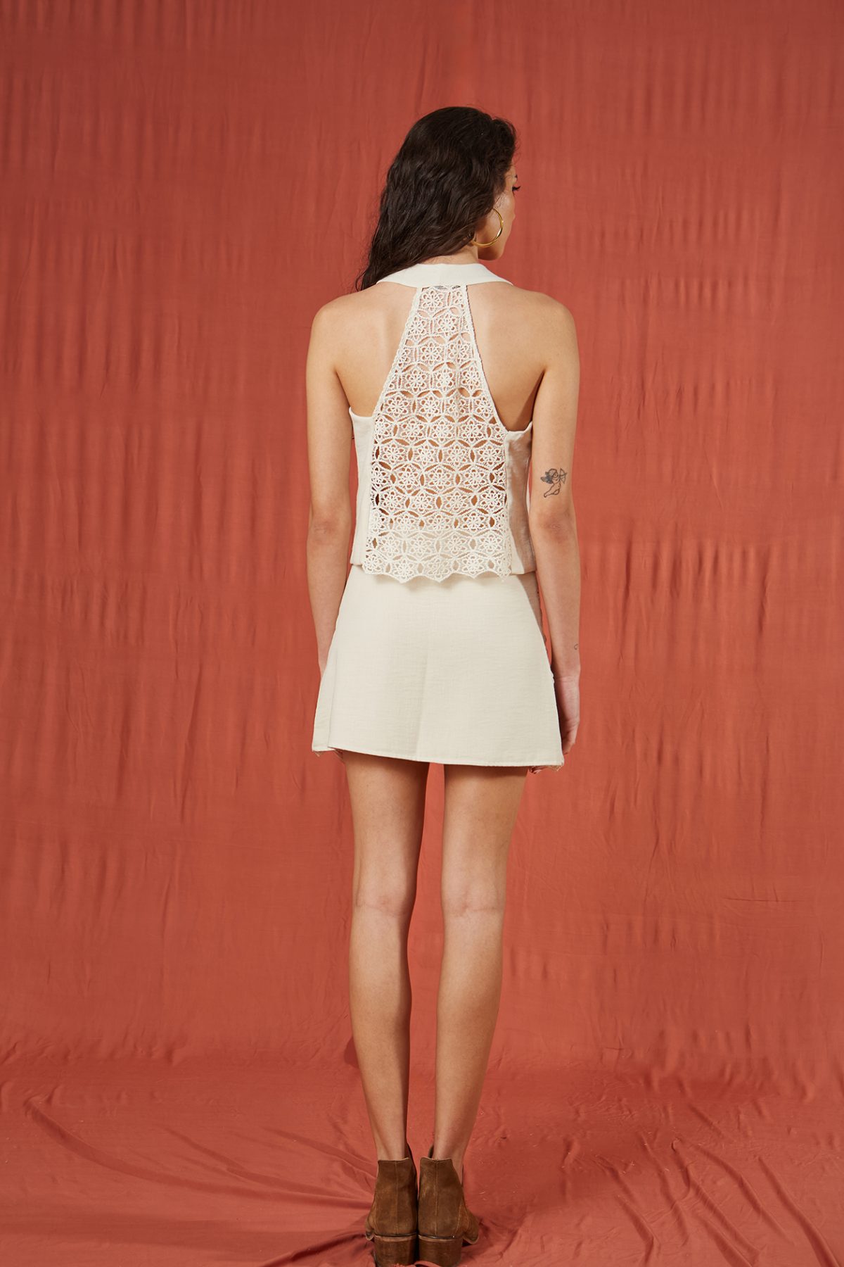 Bella Kroşe Detaylı Yelek Etek Takım - BE OZ - Görsel 7