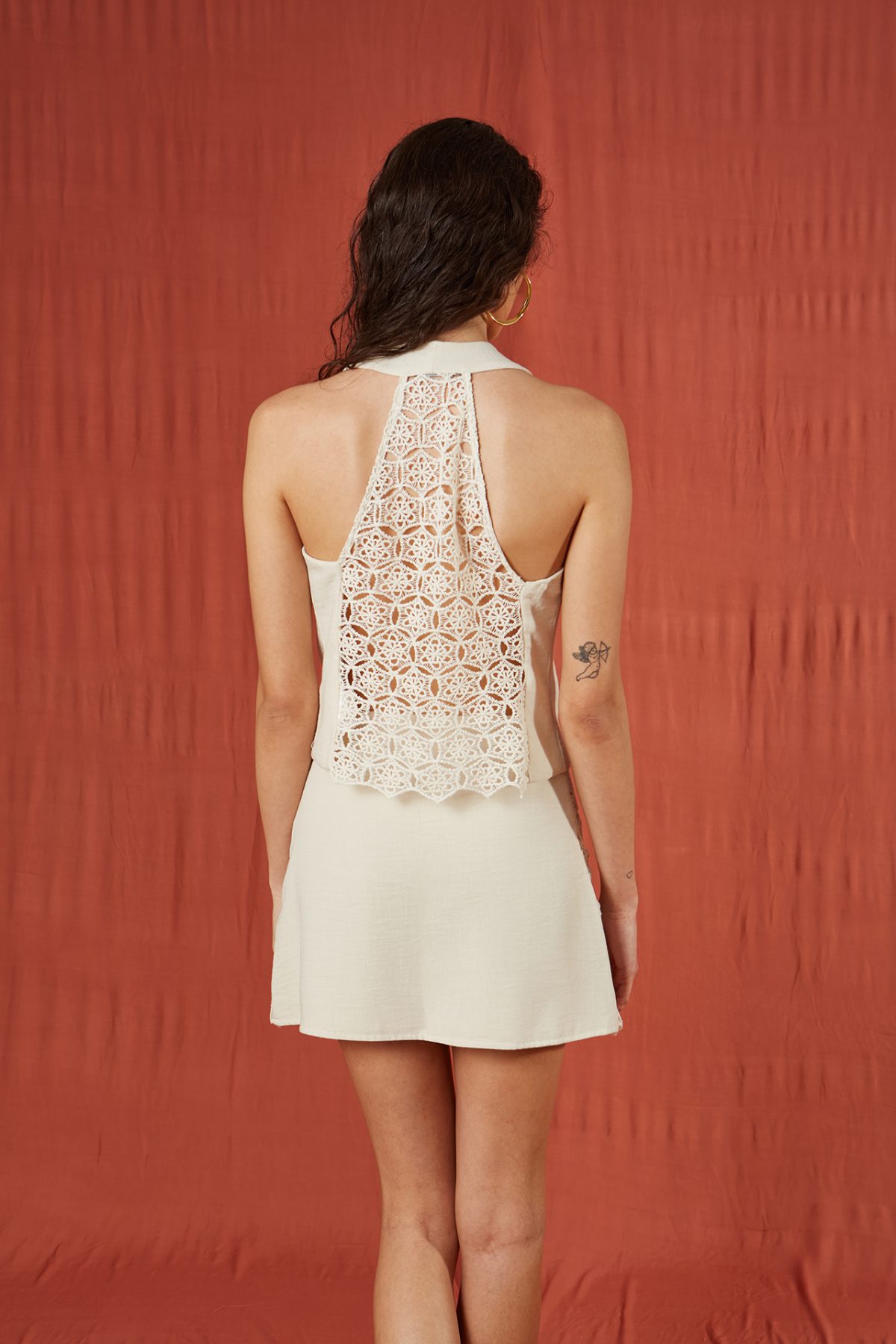 Bella Kroşe Detaylı Yelek Etek Takım - BE OZ - Görsel 9