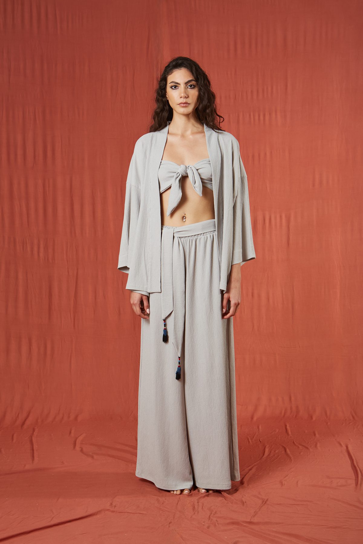 Yahşi Gri Kimono - BE OZ - Görsel 2