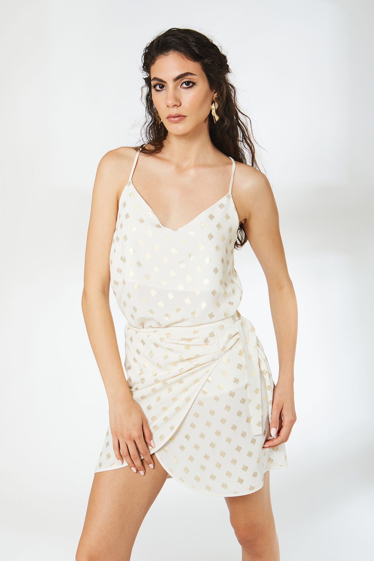 Tanya Gold Varak Ekru Etek - BE OZ - Görsel 5